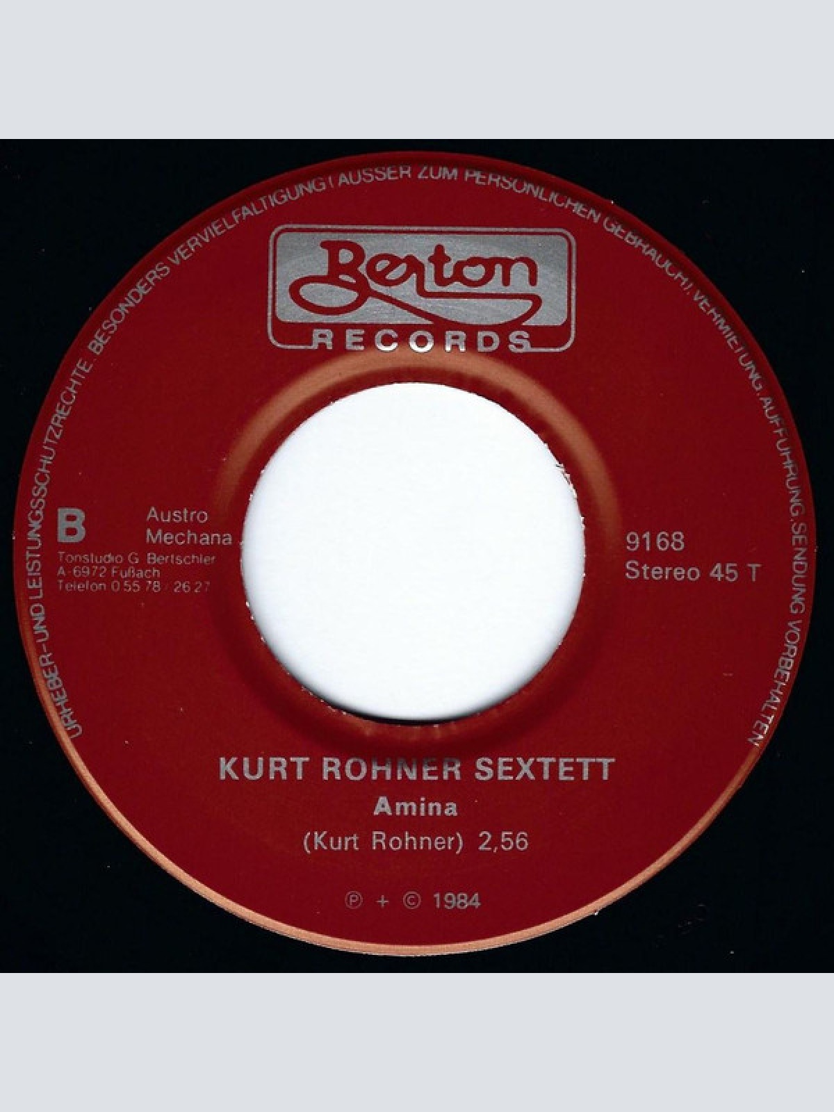 Vinyl / Kurt Rohner Sextett - Geh' Niemals Fort Von Mir