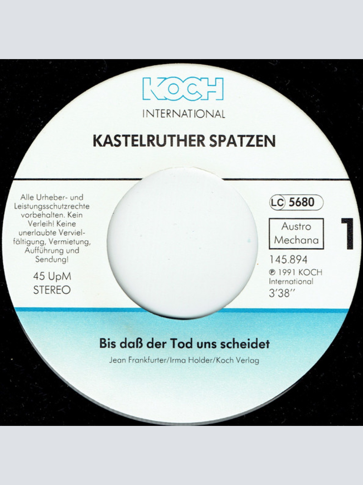 Vinyl / Kastelruther Spatzen - Bis Daß Der Tod Uns Scheidet / Er War Der Zweite