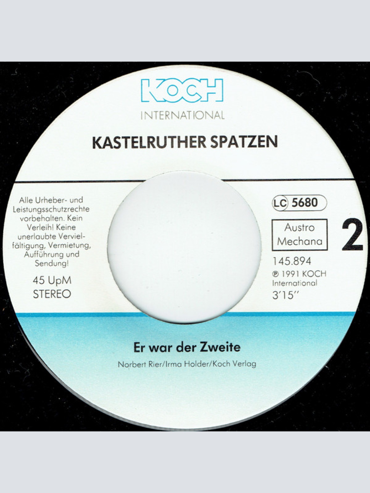 Vinyl / Kastelruther Spatzen - Bis Daß Der Tod Uns Scheidet / Er War Der Zweite
