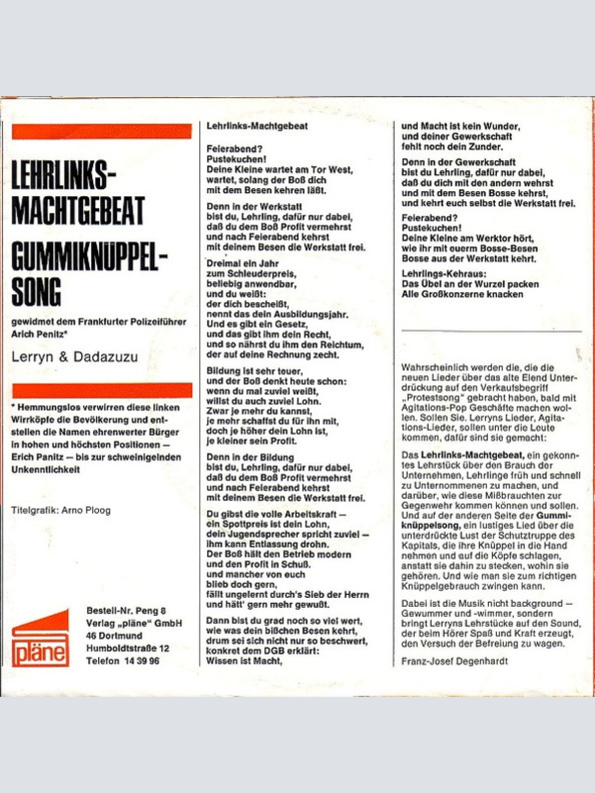 Vinyl / Lerryn Und Dadazuzu - Lehrlinks-Machtgebeat