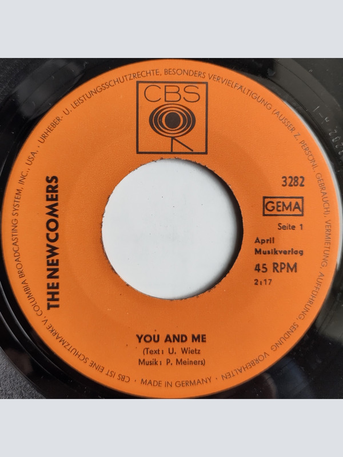 Vinyl / The Newcomers (2) - You And Me
