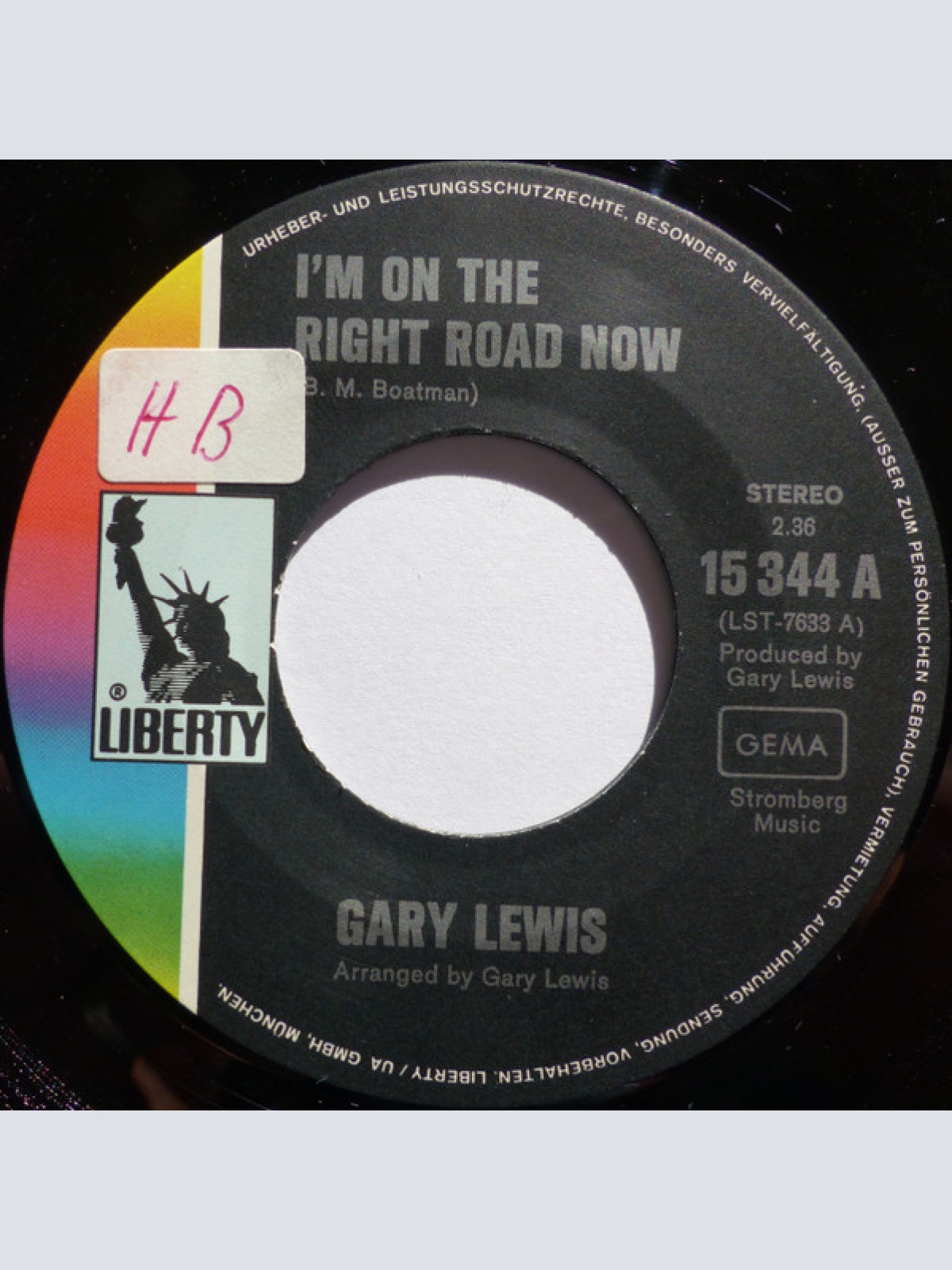 Vinyl / Gary Lewis - I'm On The Right Road Now
