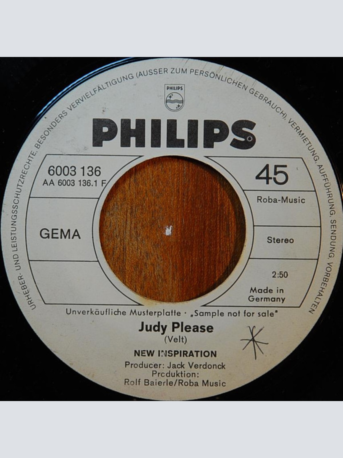 Vinyl / New Inspiration - Judy Please