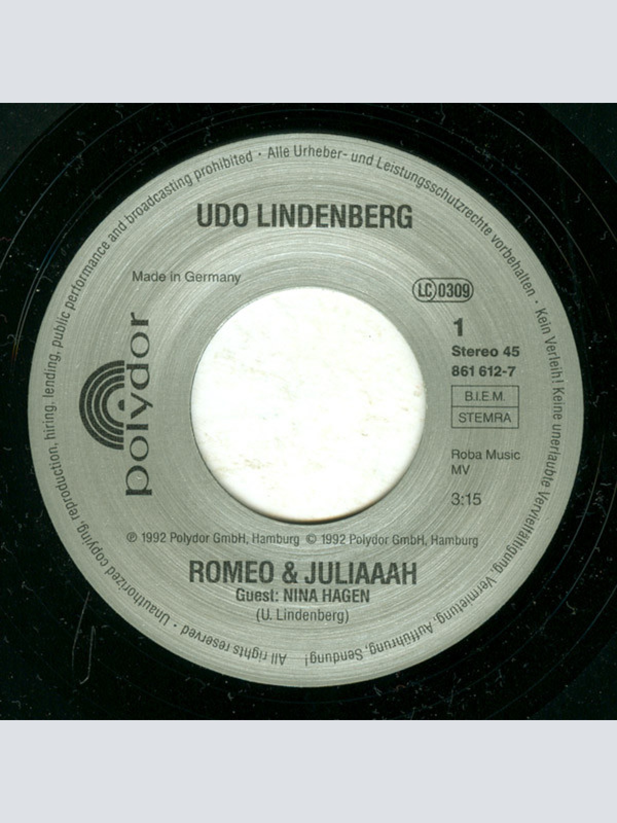 Vinyl / Udo Lindenberg & Nina Hagen - Romeo & Juliaaah