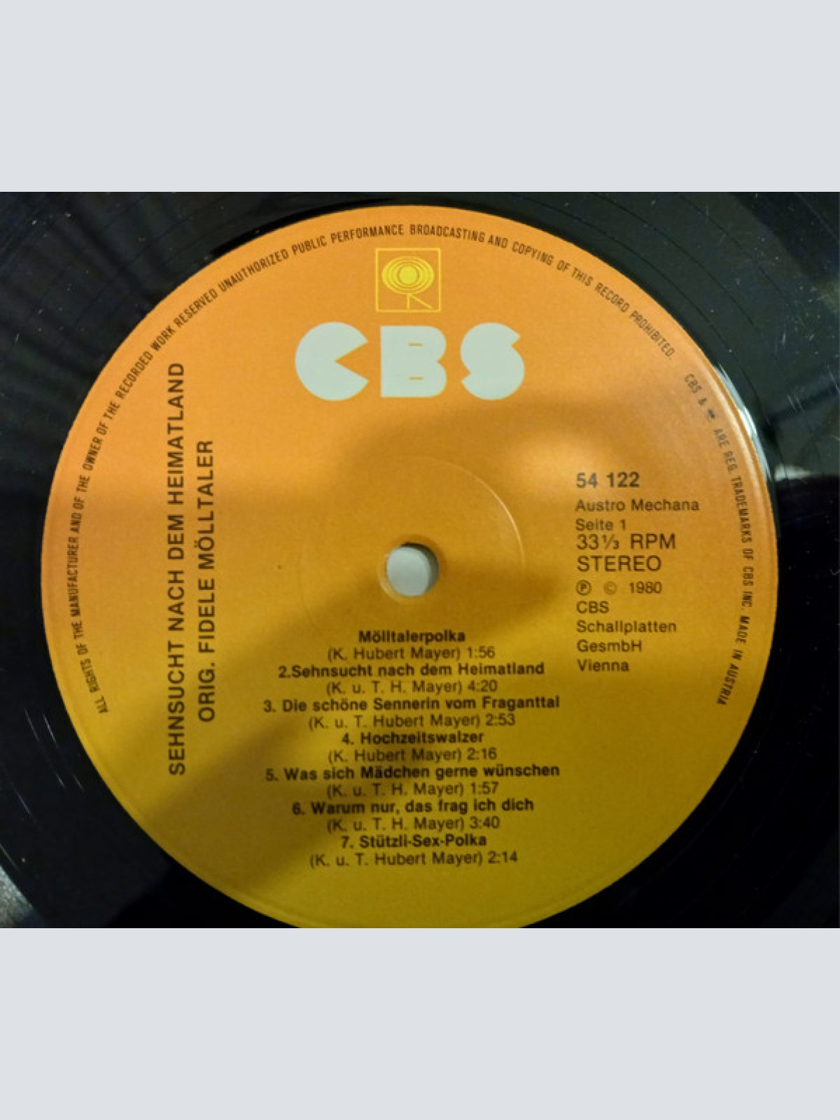 Vinyl / Orig. Fidele Mölltaler* - Sehnsucht Nach Dem Heimatland