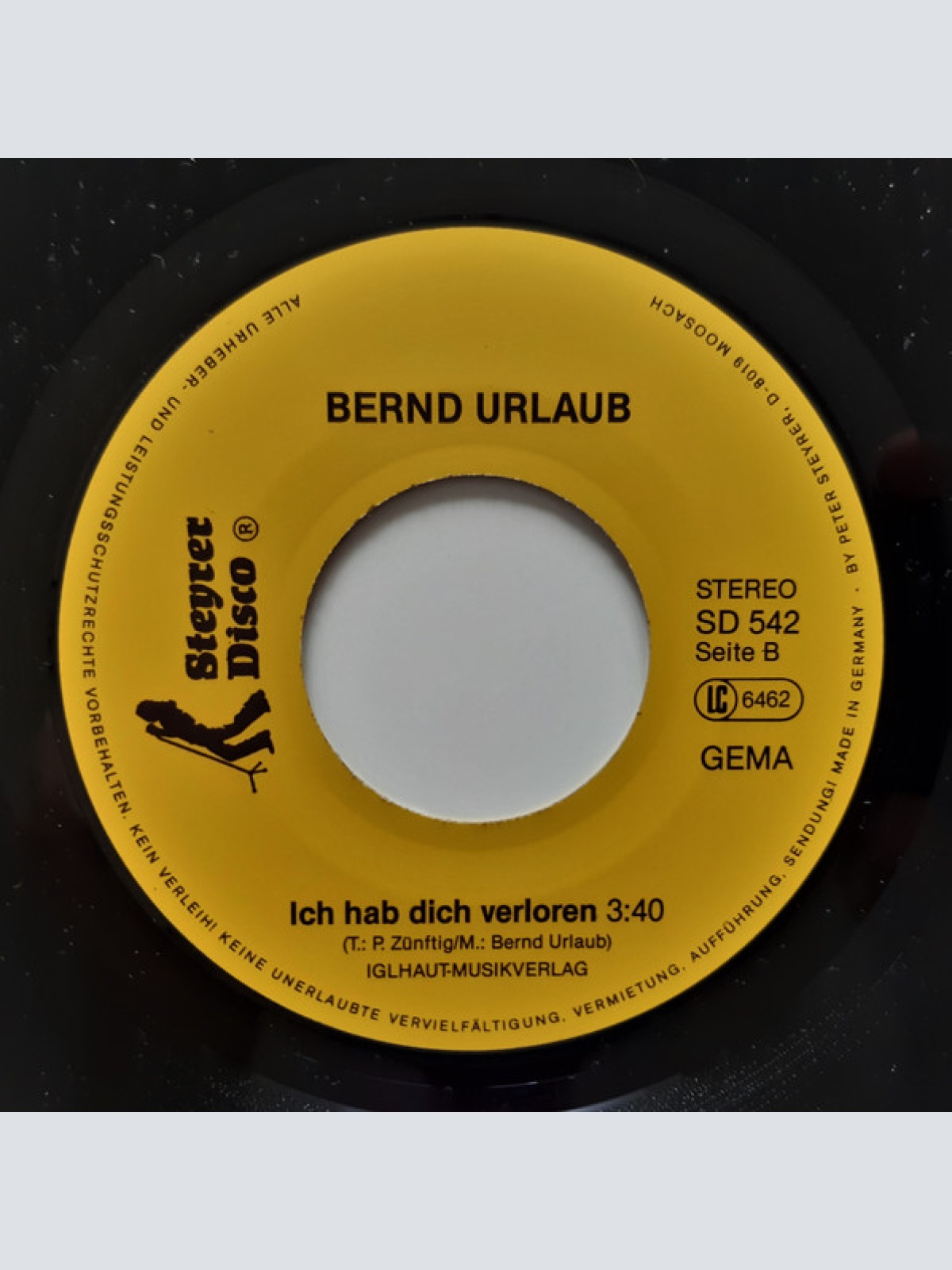 Vinyl / Bernd Urlaub - Zu Alt