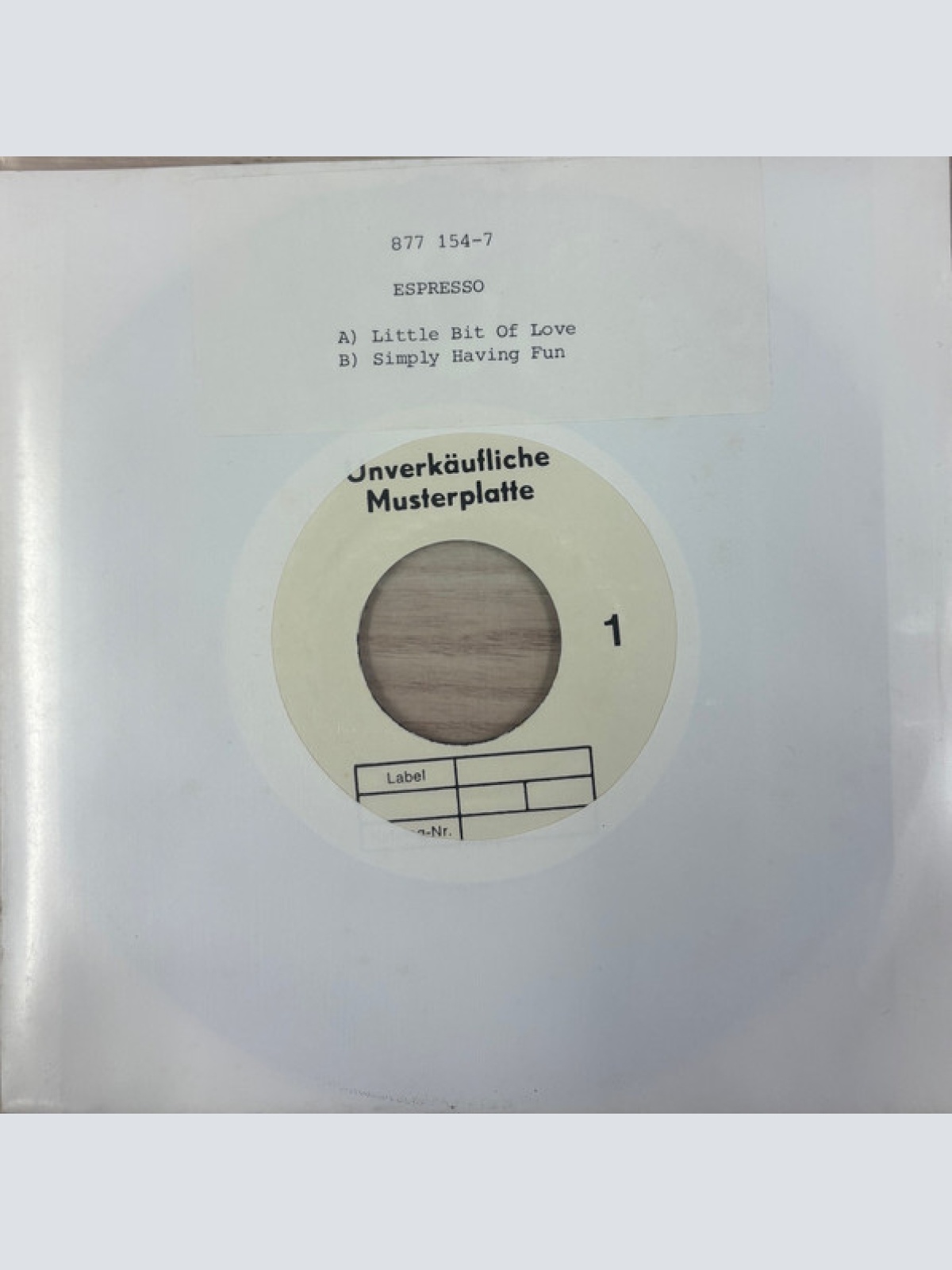 Vinyl / Espresso (2) - A Little Bit Of Love