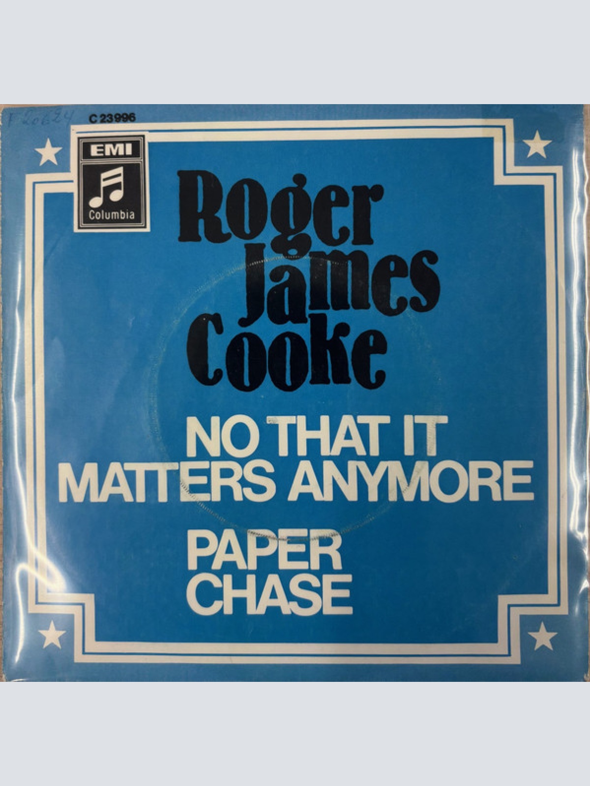 Vinyl / Roger Cook -  No That It Matters Anymore / Paper Chase