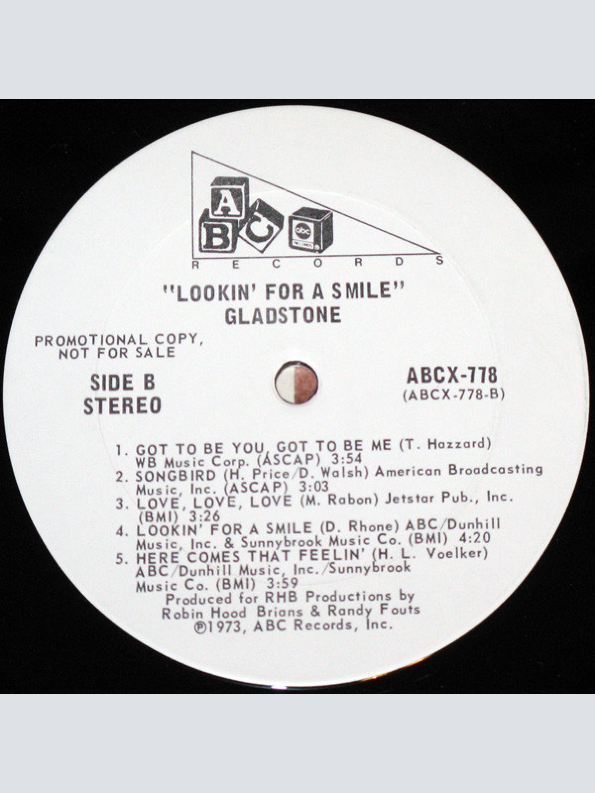 Vinyl / Gladstone - Lookin' For A Smile