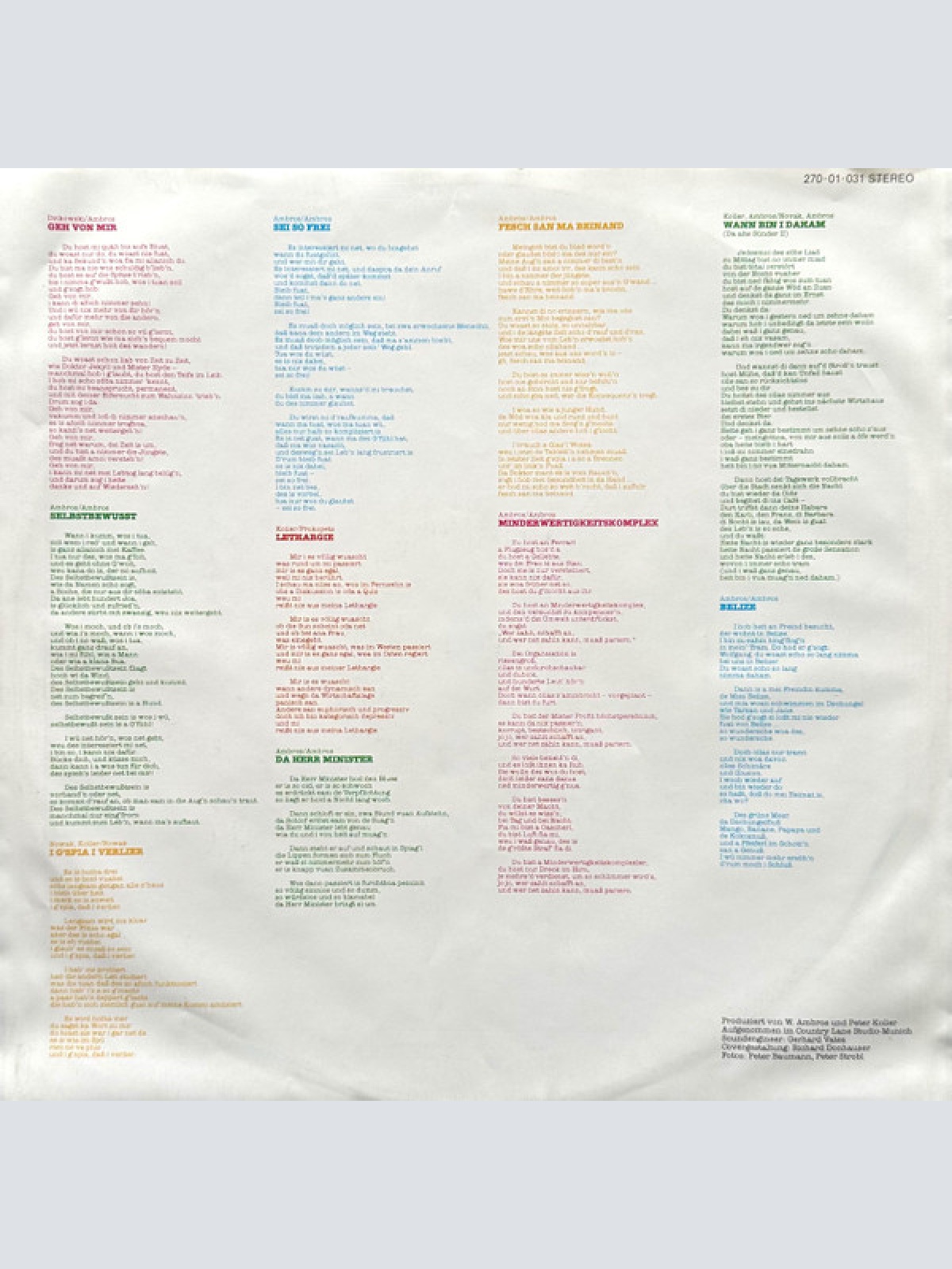 Vinyl / W. Ambros* - 1973-1983 Seine Größten Erfolge