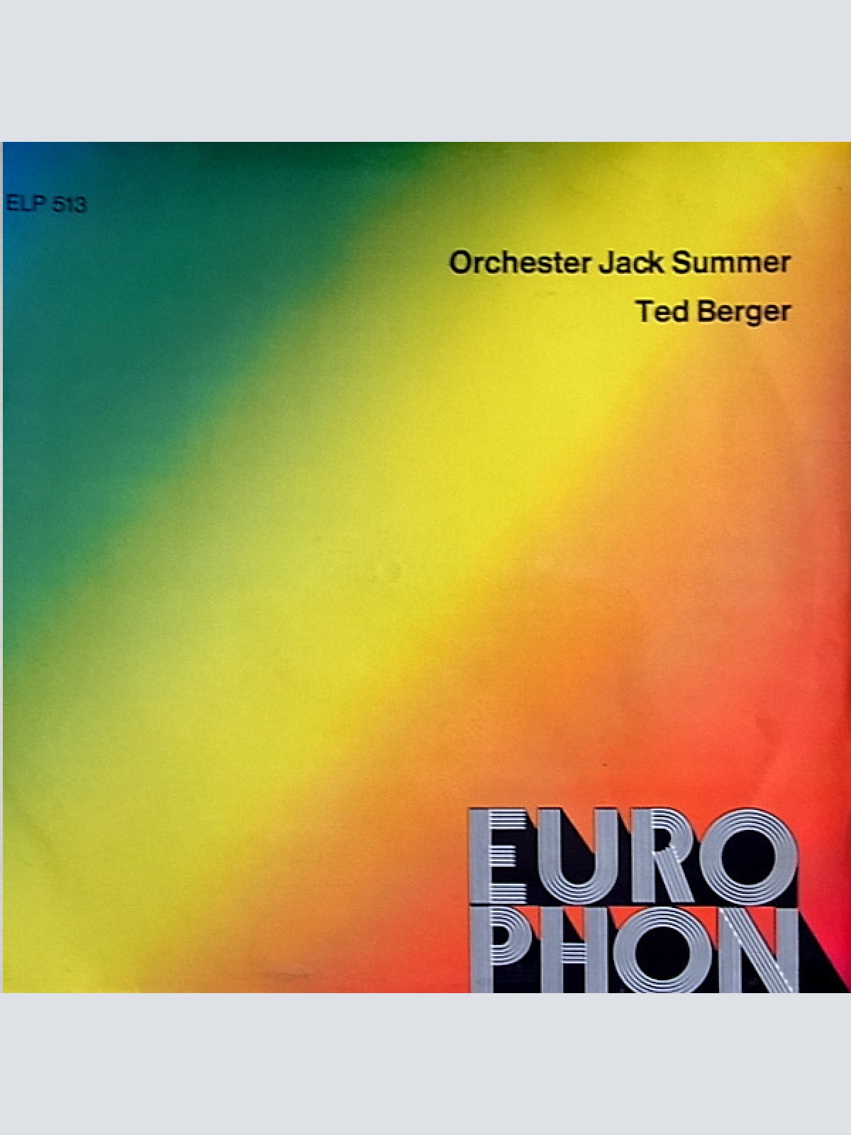 Vinyl / Orchester Jack Summer - Orchester Ted Berger - Orchester Jack Summer / Orchester Ted Berger