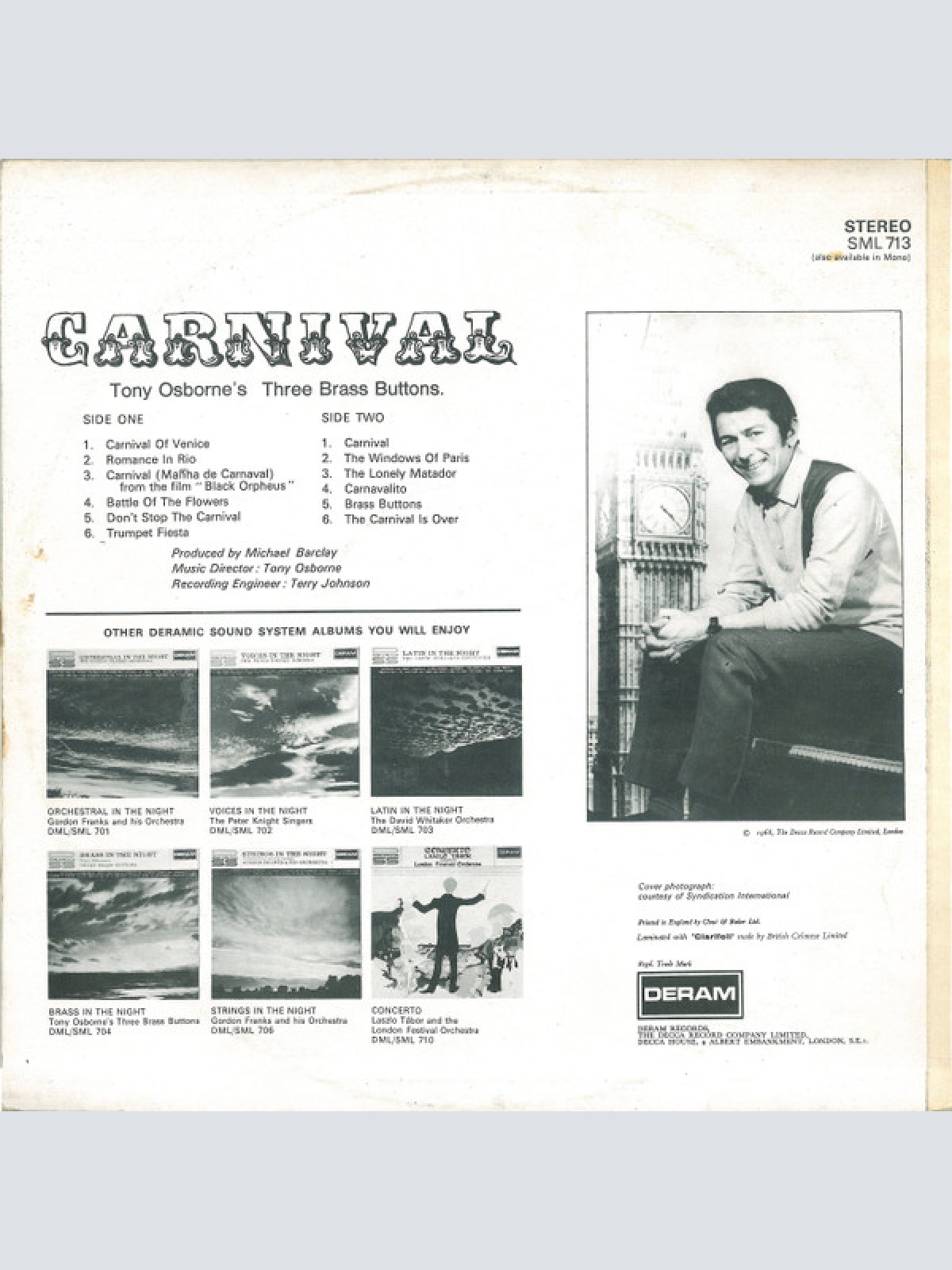 Vinyl / Tony Osborne's Three Brass Buttons - Carnival