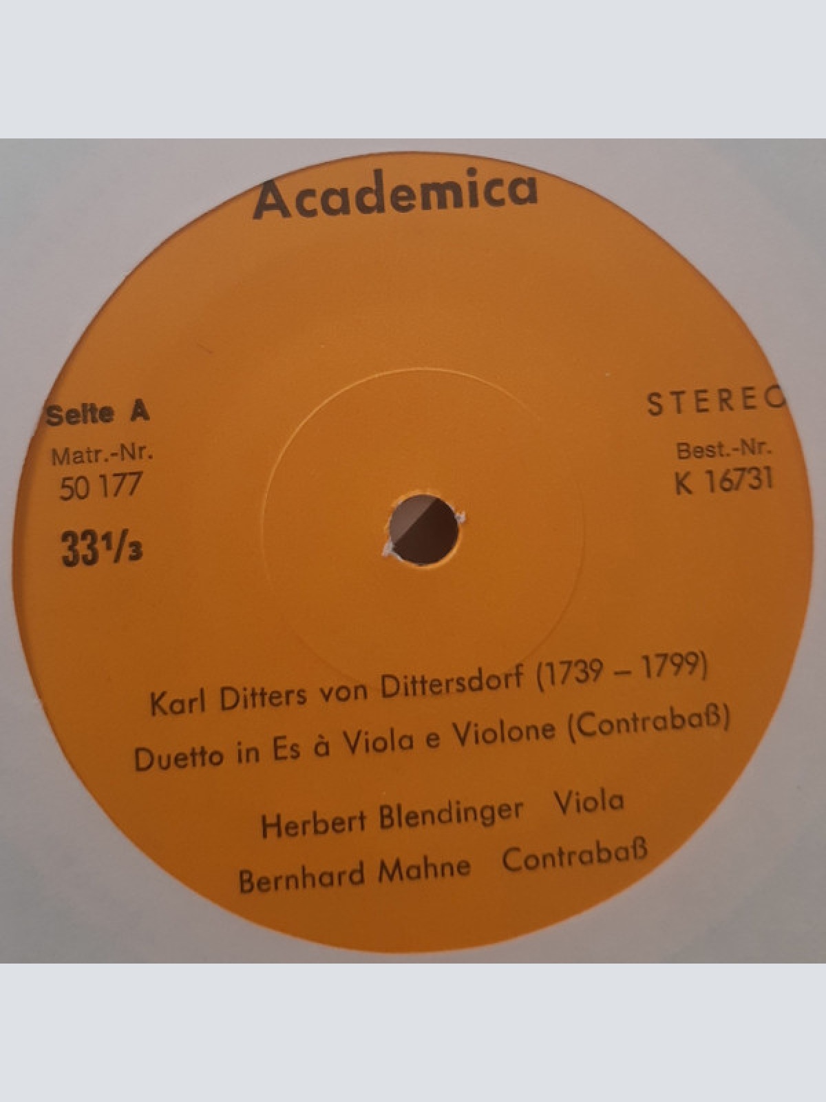 Vinyl / Karl Ditters von Dittersdorf* / Jeremiah Clarke, Richard Mudge - Eggersberger Schloßkonzerte