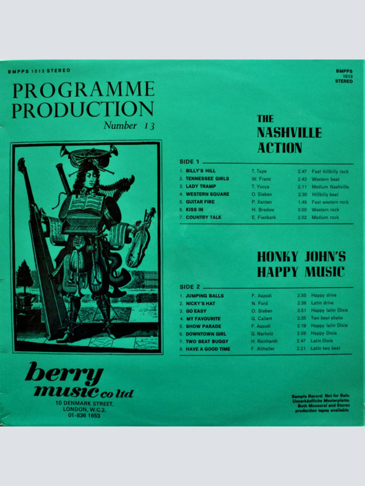Vinyl / The Nashville Action / Honky John's Happy Music - Programme Production Number 13