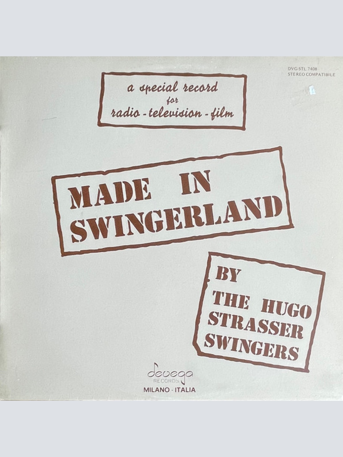 Vinyl / The Hugo Strasser Swingers - Made In Swingerland