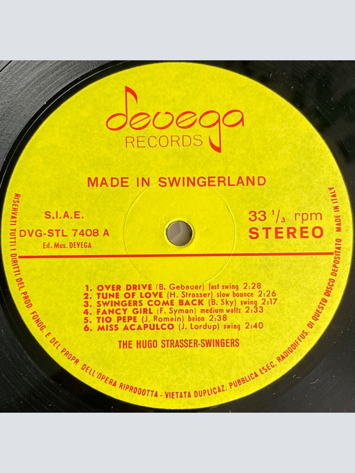 Vinyl / The Hugo Strasser Swingers - Made In Swingerland