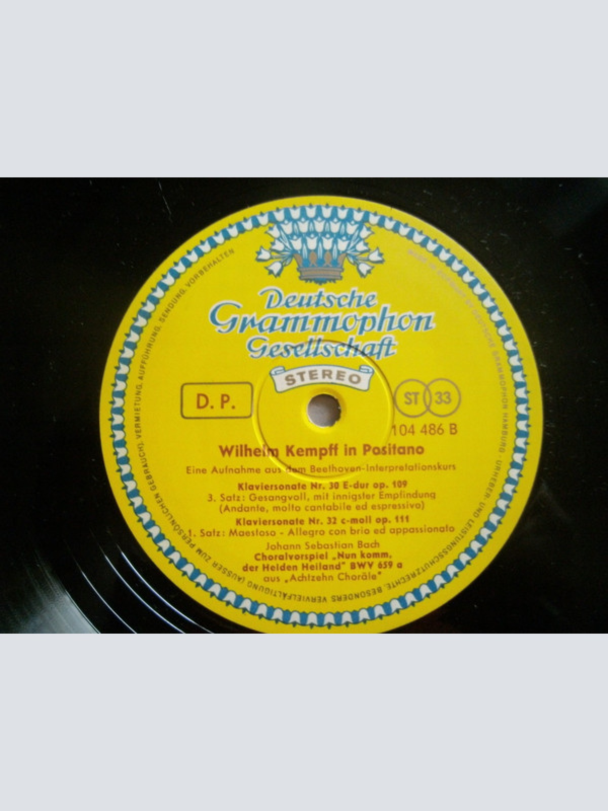 Vinyl / Wilhelm Kempff - Den Freunden Unseres Hauses Zum Jahreswechsel 1966/67 - Wilhelm Kempff In Positano - Eine Aufnahme Aus Dem Beethoven-Interpretationskurs