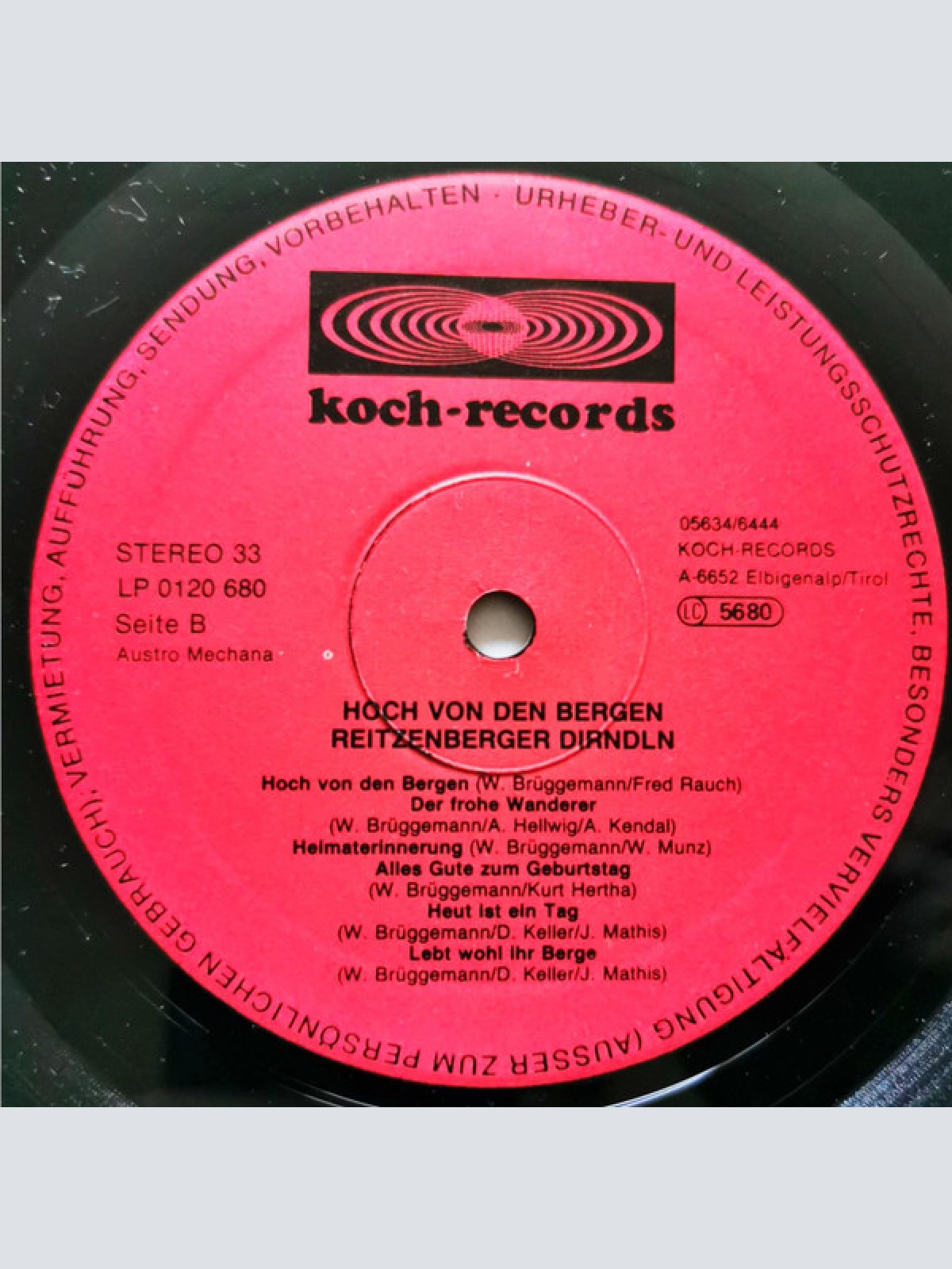 Vinyl / Reitzenberger Dirndln - Hoch Von Den Bergen