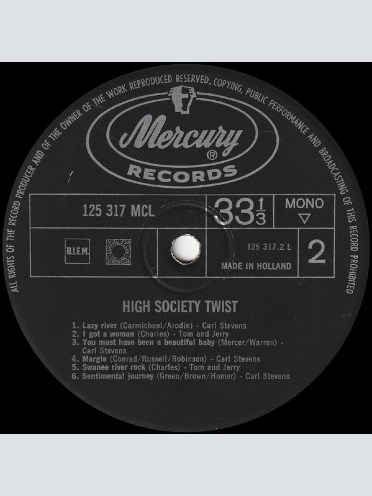 Vinyl / Carl Stevens And His Orchestra* / Tom And Jerry* With The Merry Melody Singers - High Society Twist