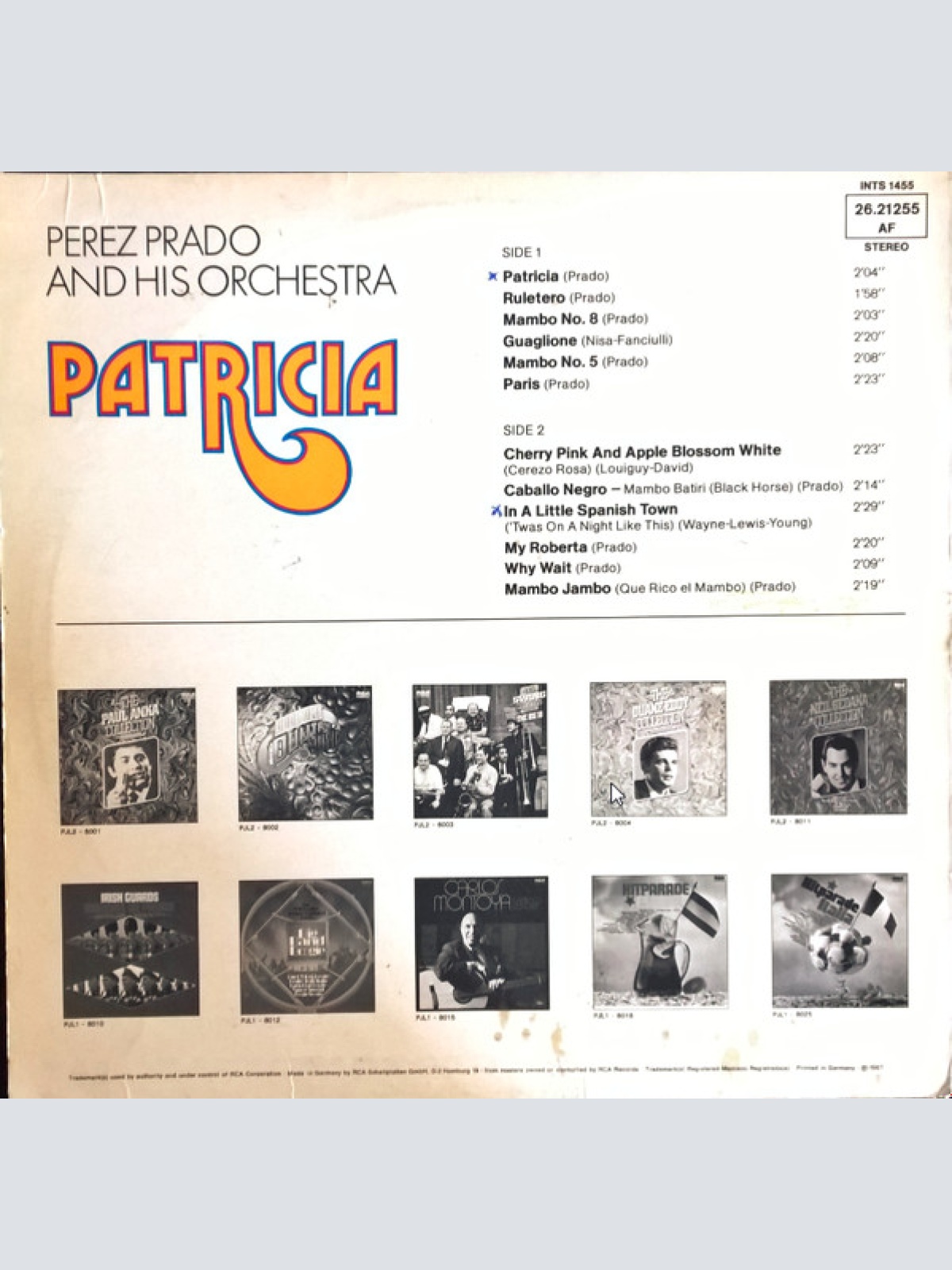 Vinyl / Perez Prado And His Orchestra - Patricia