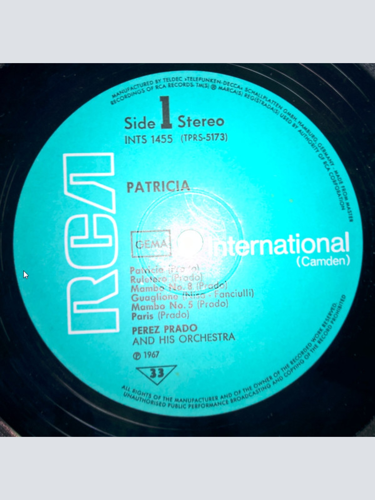 Vinyl / Perez Prado And His Orchestra - Patricia
