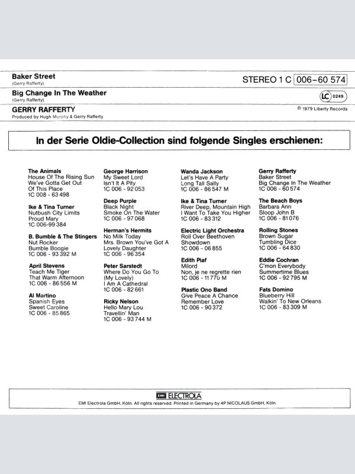 Vinyl / Gerry Rafferty - Baker Street