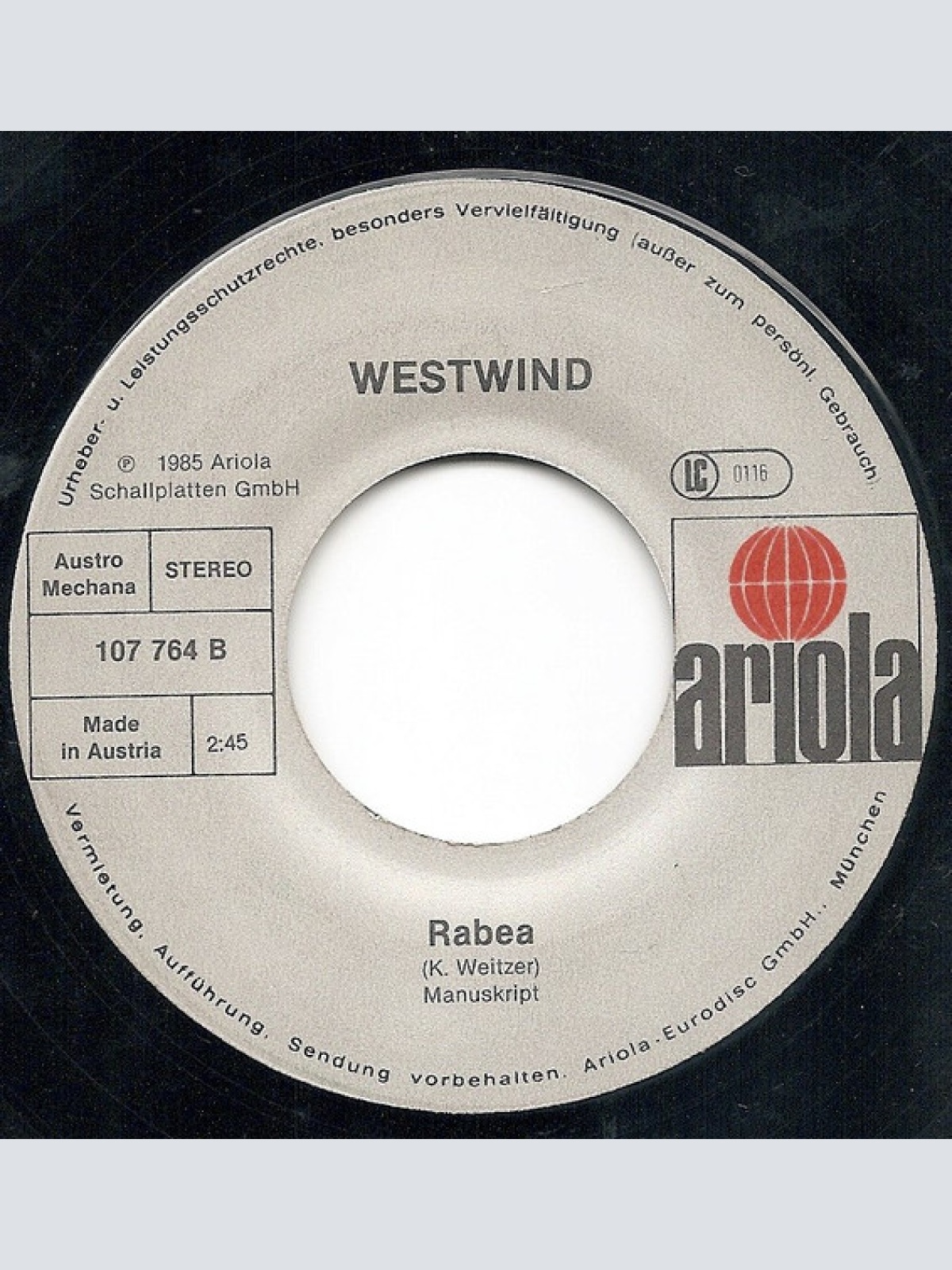 Vinyl / Westwind (7) - Wenn Du Net Bei Mir Bist