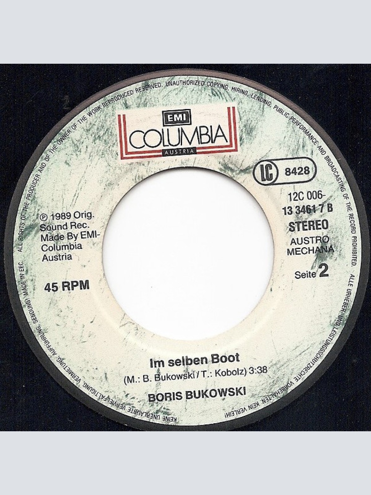 Vinyl / Boris Bukowski - Trag Meine Liebe Wie Einen Mantel