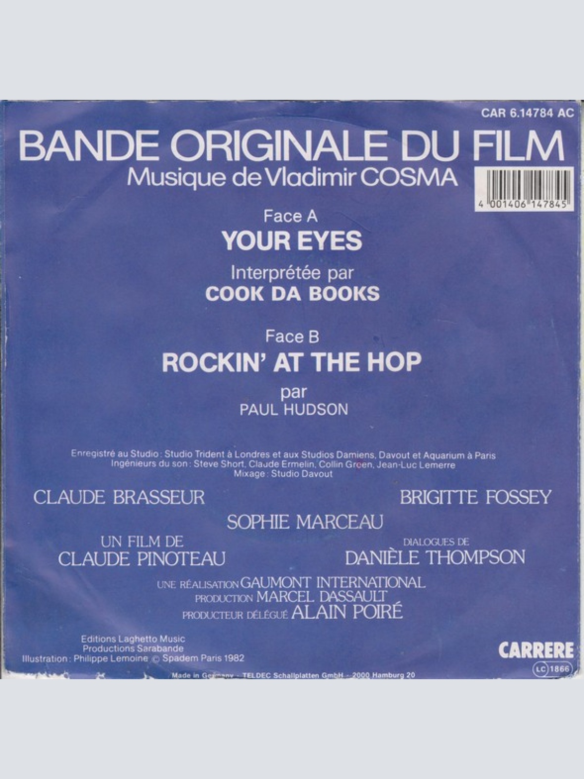 Vinyl / Cook Da Books / Paul Hudson - Your Eyes (Bande Originale Du Film 'La Boum 2')