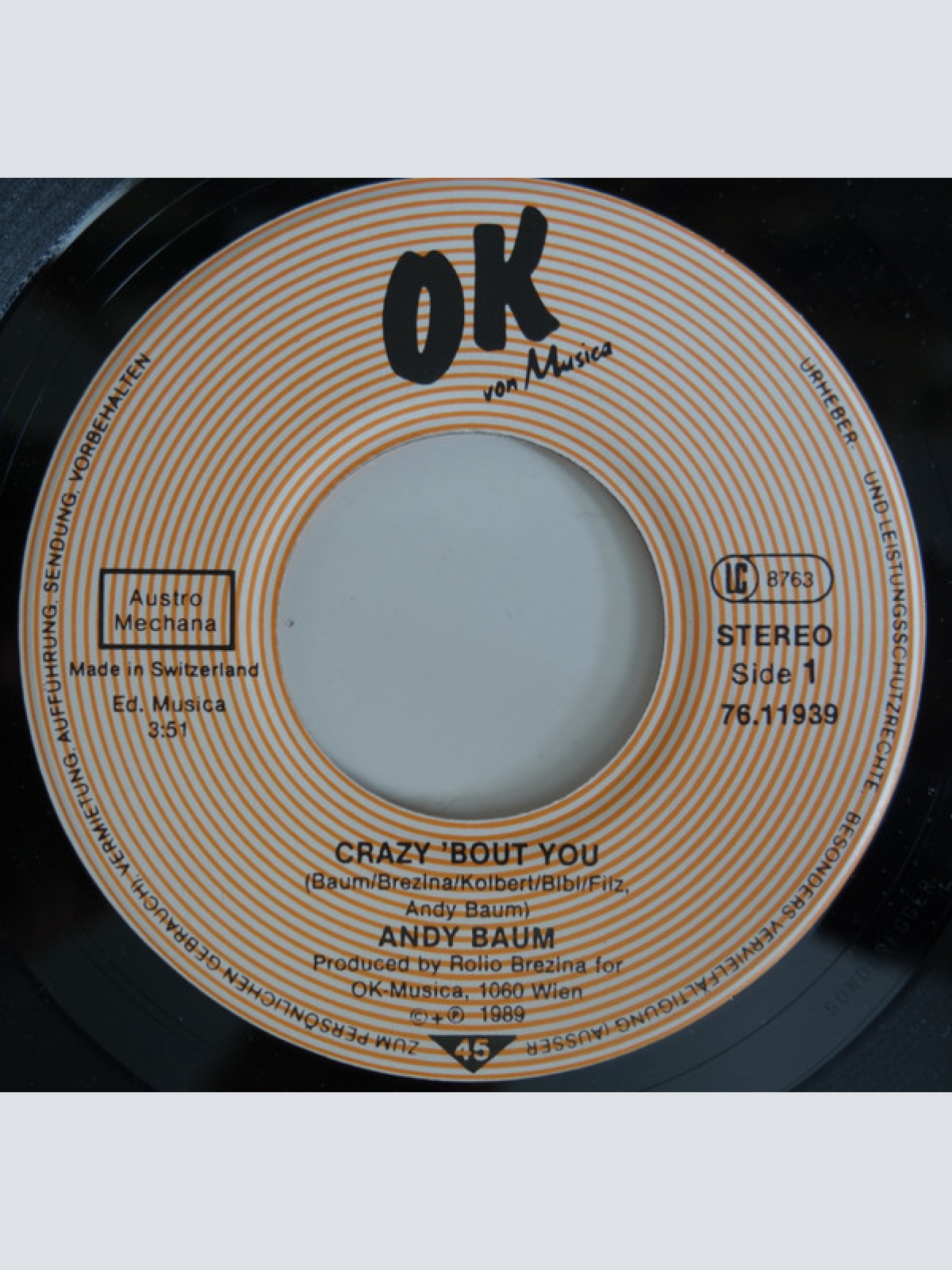 Vinyl / Andy Baum & The Trix - Crazy 'bout You