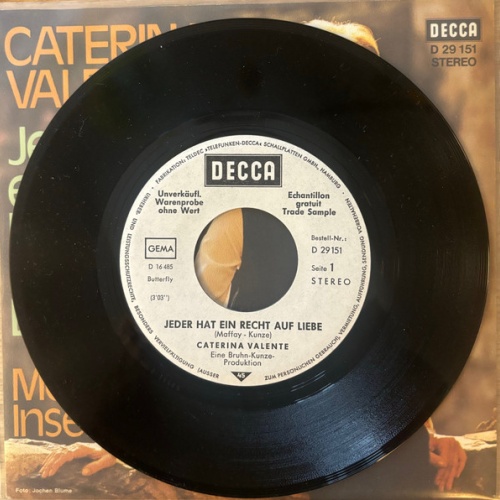 Vinyl / Caterina Valente - Jeder Hat Ein Recht Auf Liebe