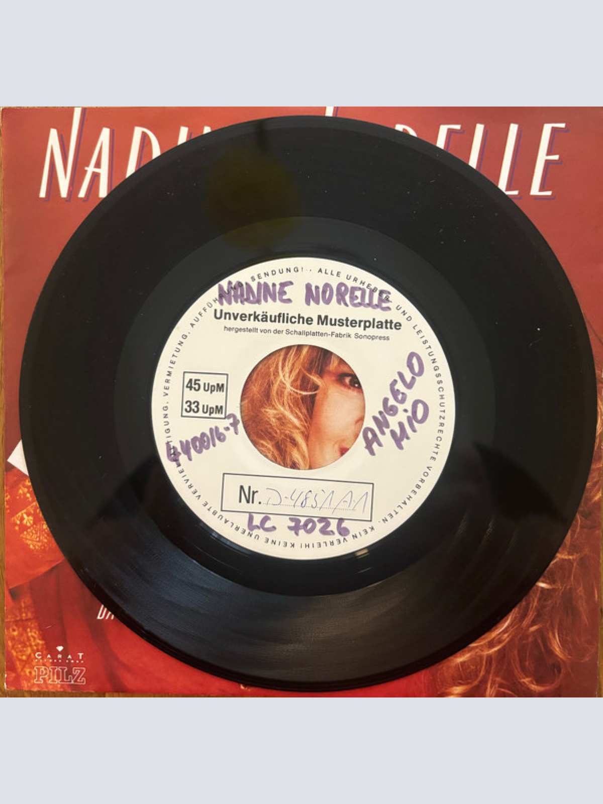 Vinyl / Nadine Norell - Angelo Mio