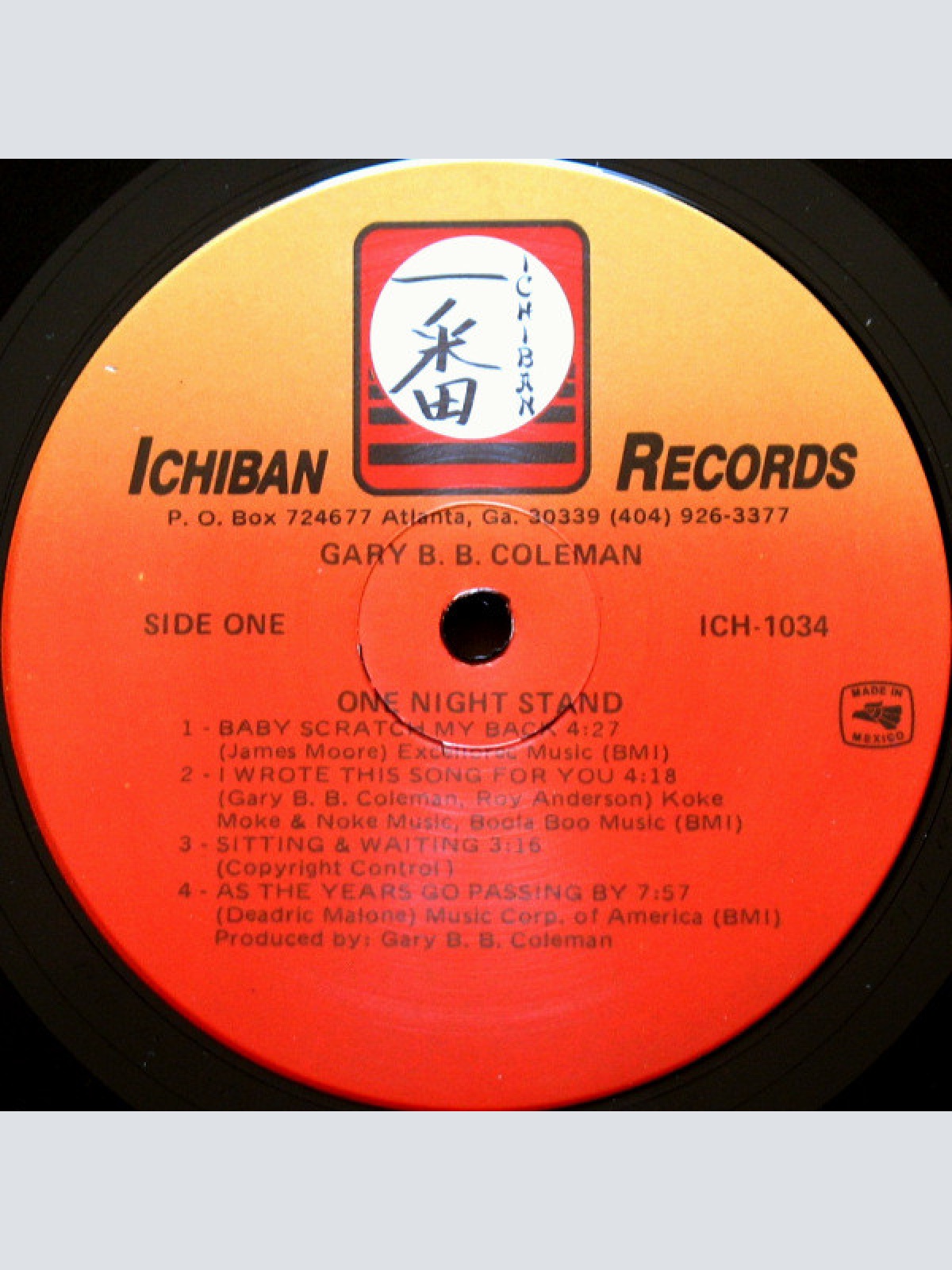 Vinyl / Gary B.B. Coleman - One Night Stand