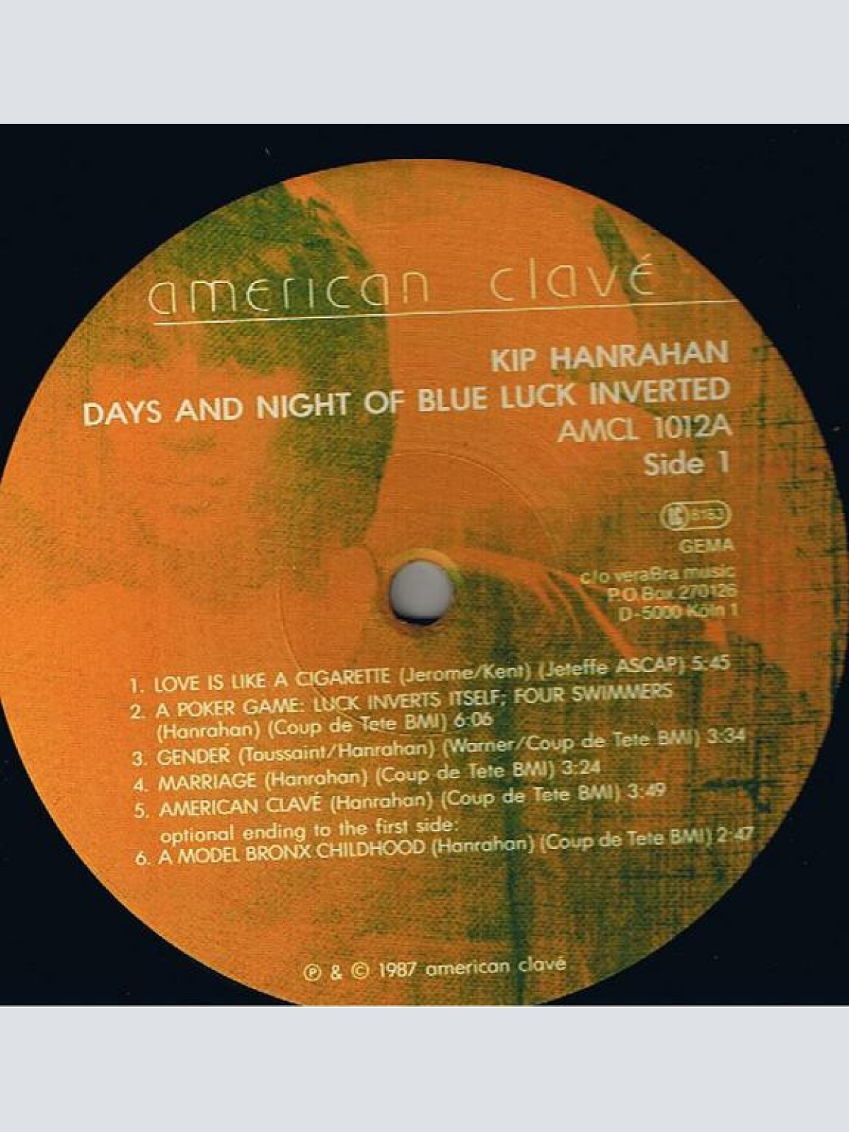 Vinyl / Kip Hanrahan - Days And Nights Of Blue Luck Inverted