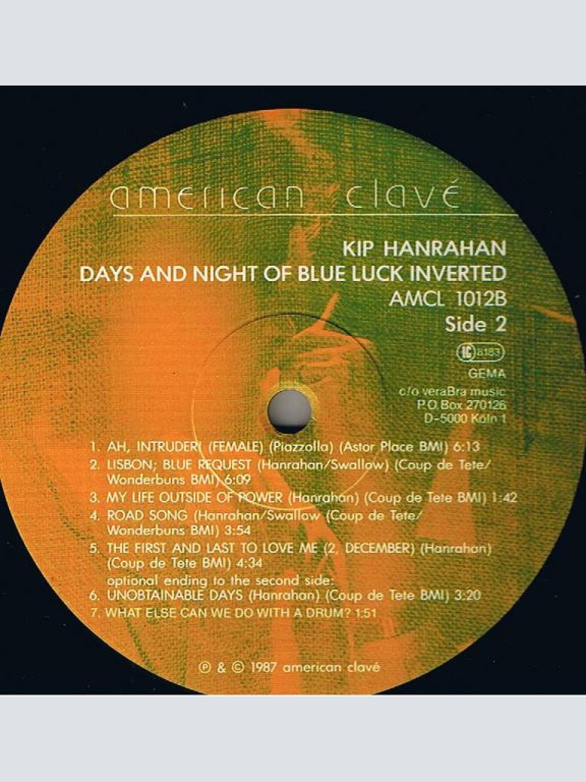 Vinyl / Kip Hanrahan - Days And Nights Of Blue Luck Inverted