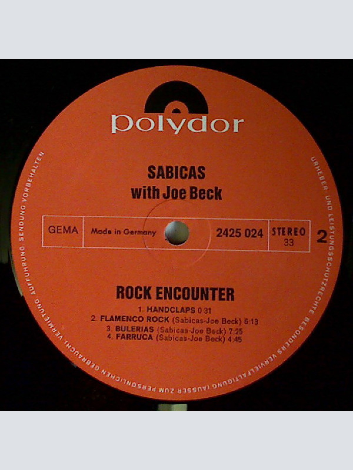 Vinyl / Sabicas With Joe Beck - Rock Encounter
