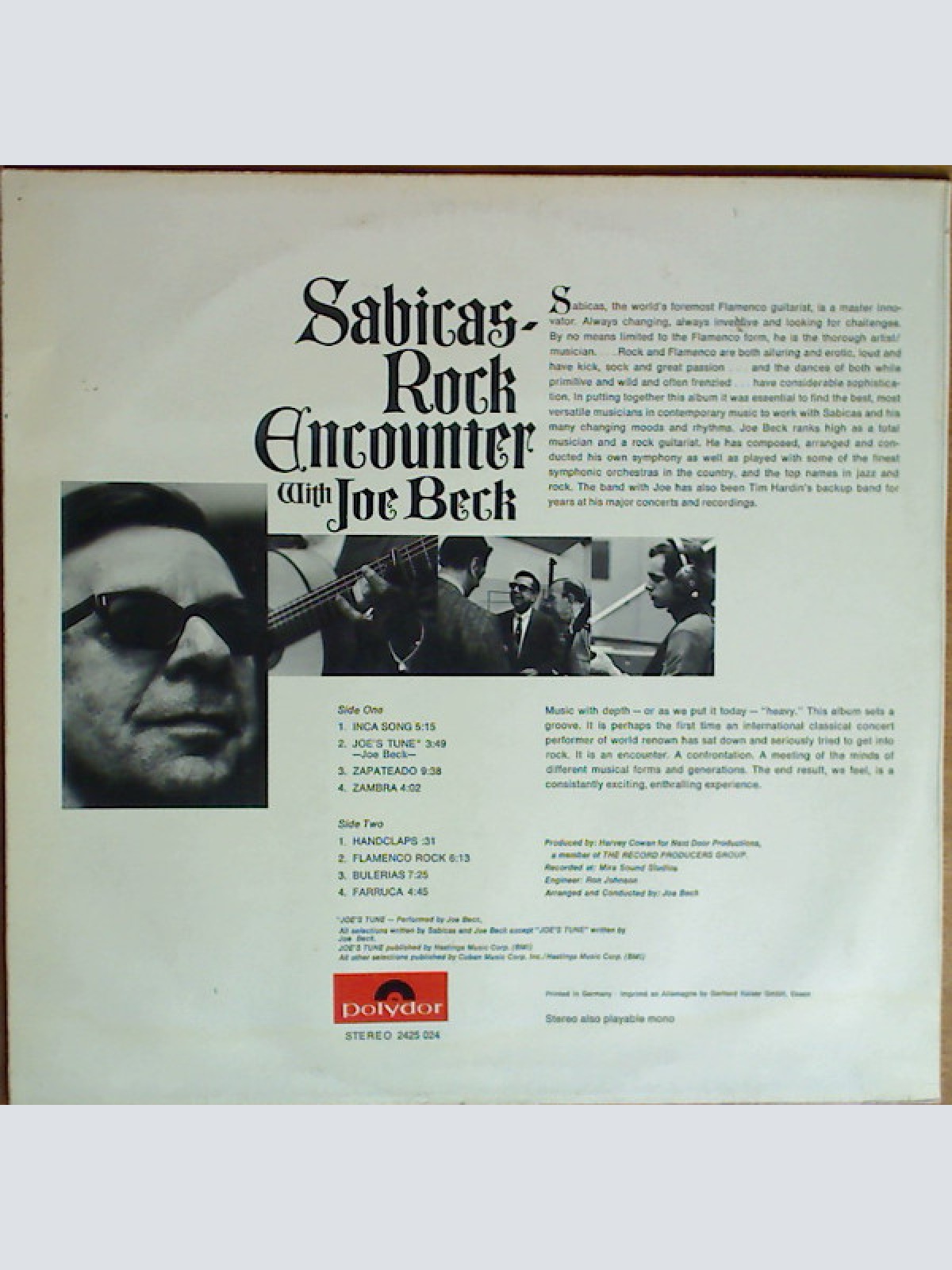 Vinyl / Sabicas With Joe Beck - Rock Encounter