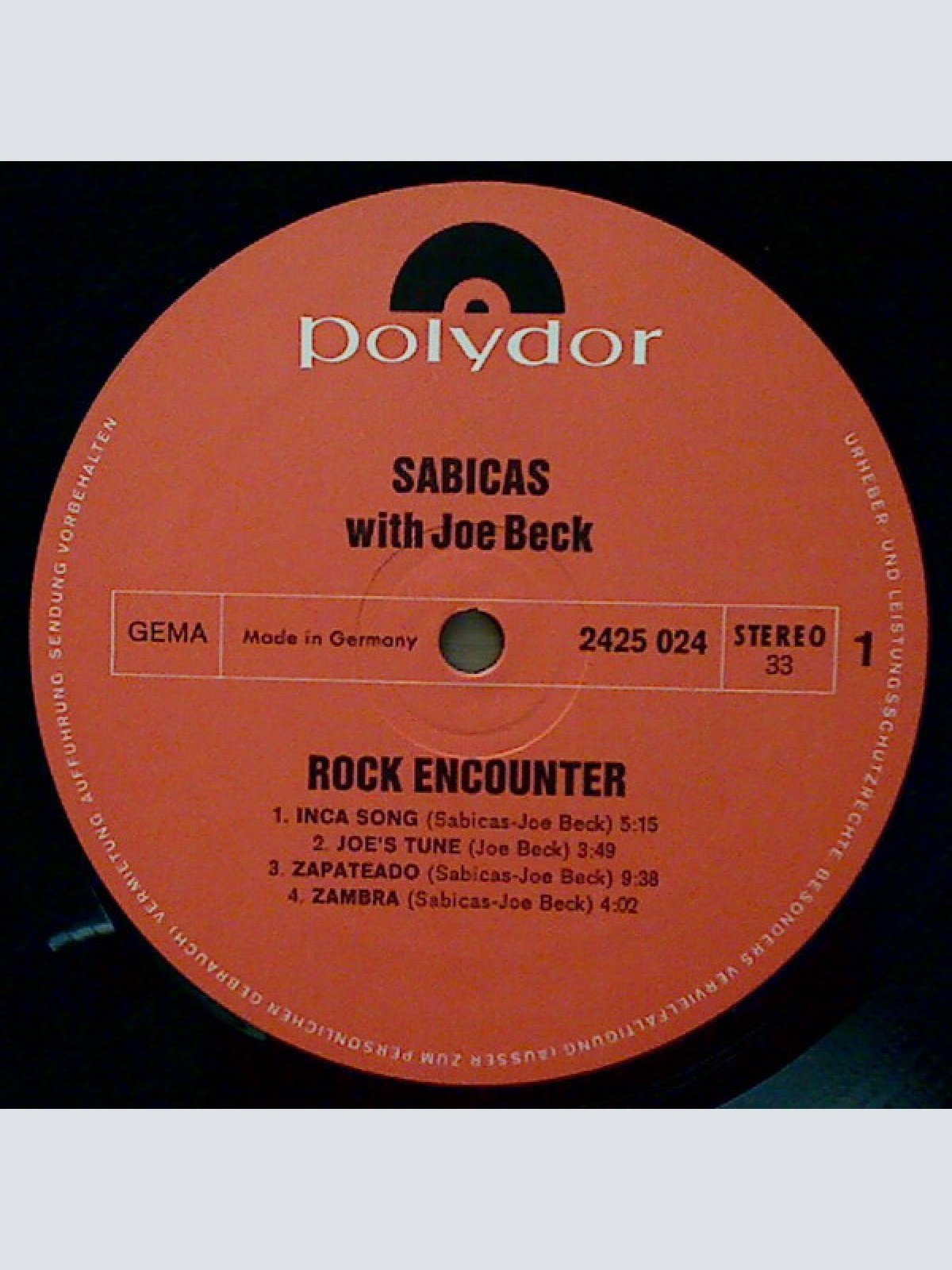 Vinyl / Sabicas With Joe Beck - Rock Encounter