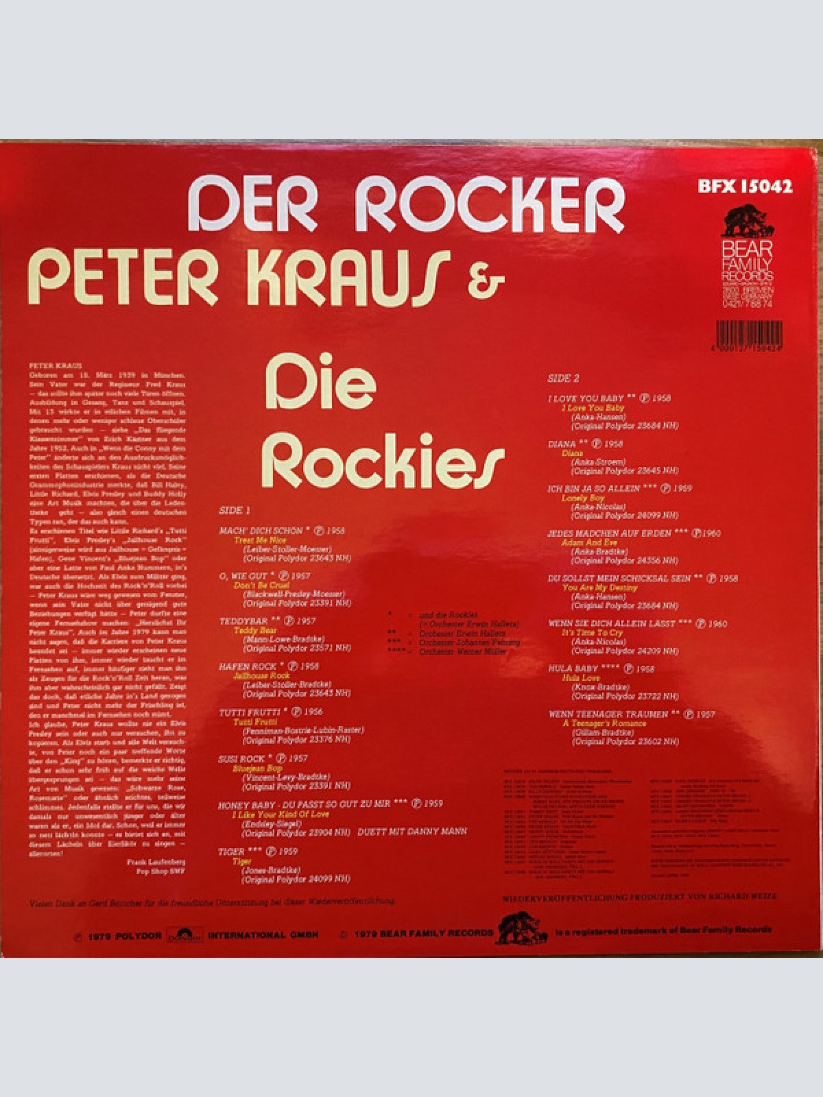 Vinyl / Peter Kraus Und Die Rockies - Der Rocker