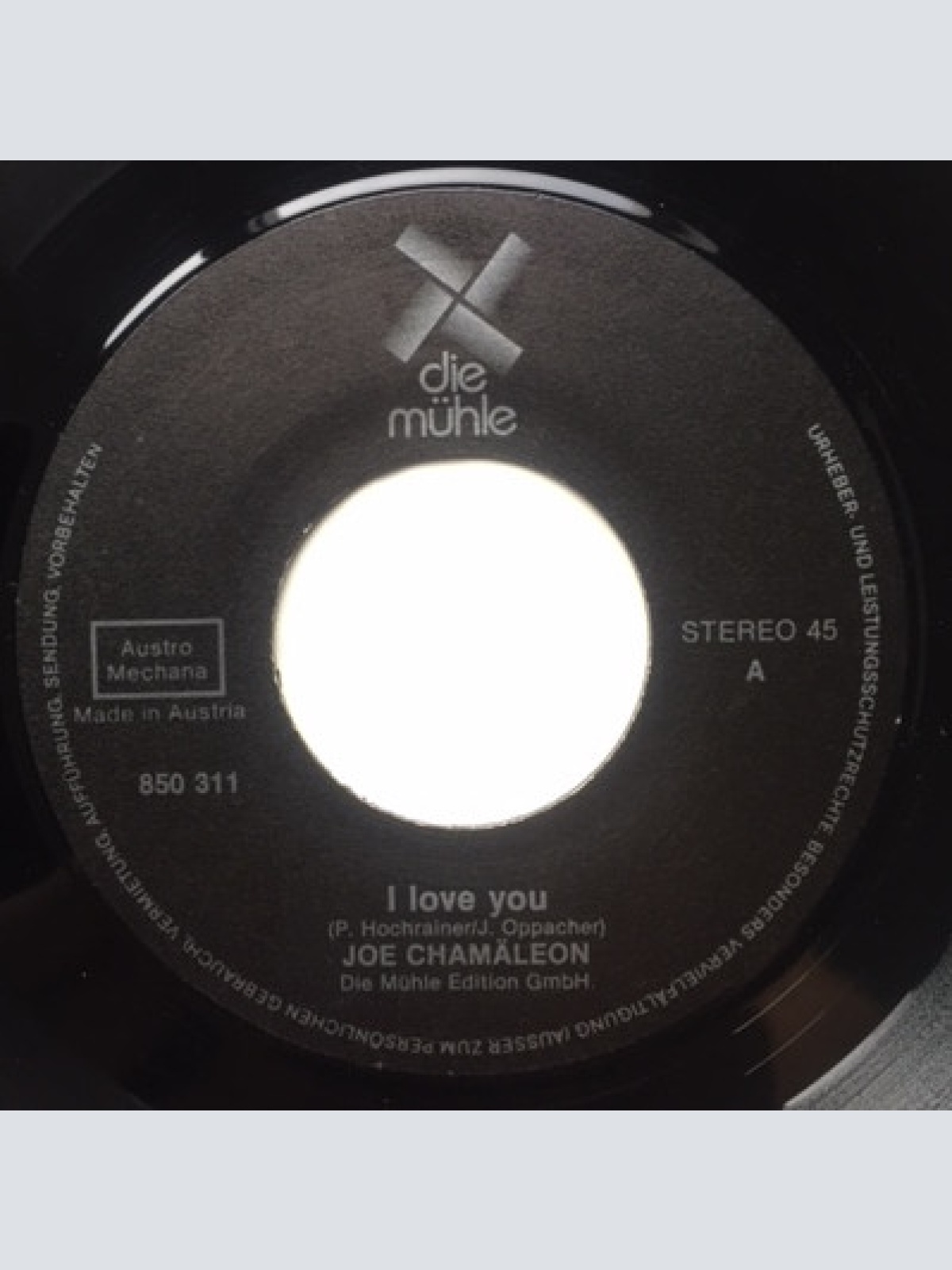 Vinyl / Joe Chamaeleon - I Love You
