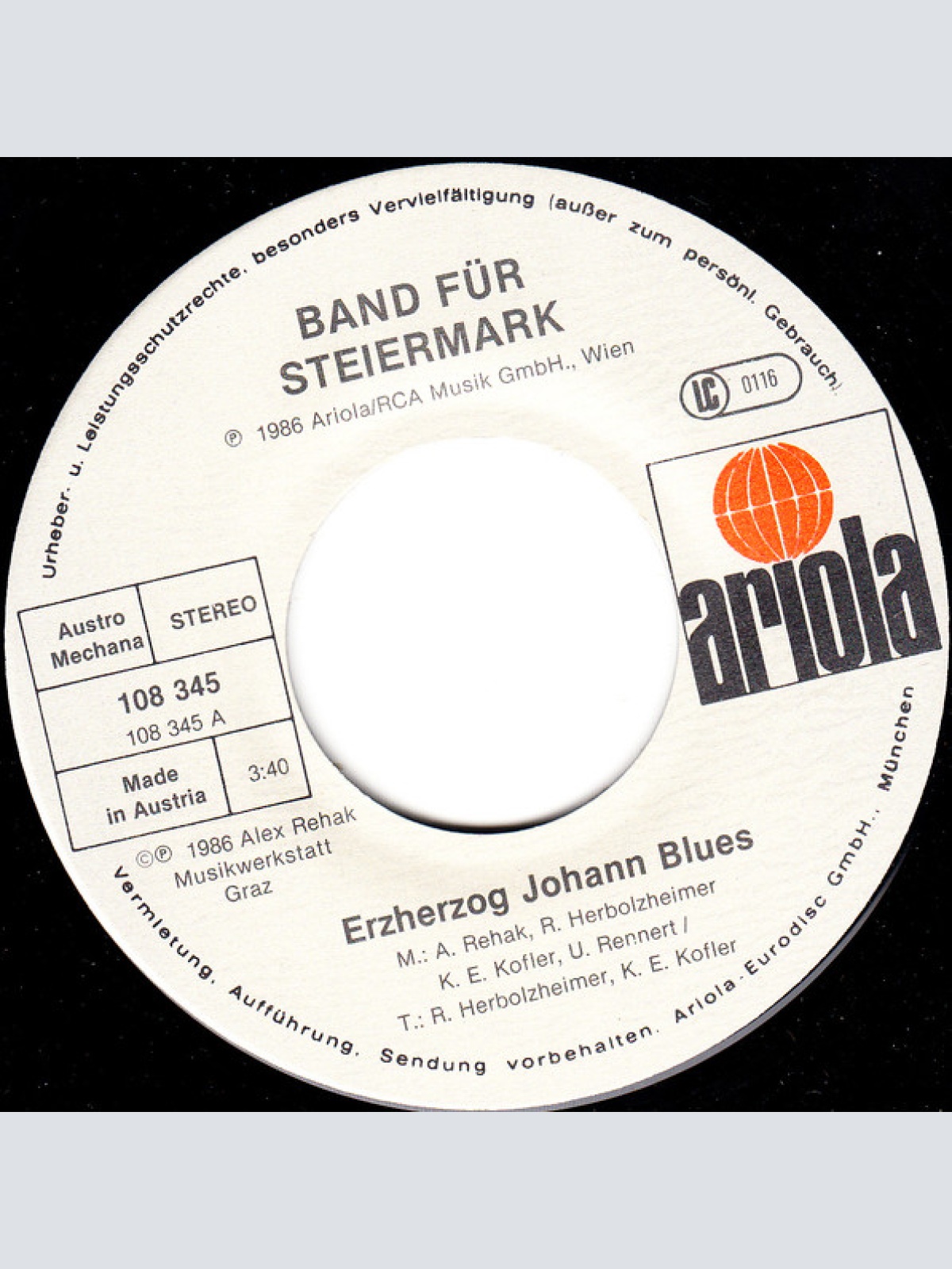 Vinyl / Band Für Steiermark - Erzherzog Johann Blues