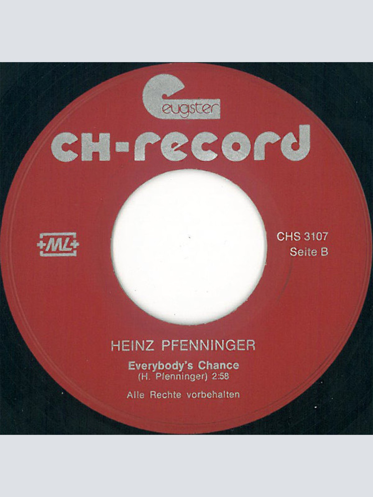 Vinyl / Heinz Pfenninger - I Lost My Girl