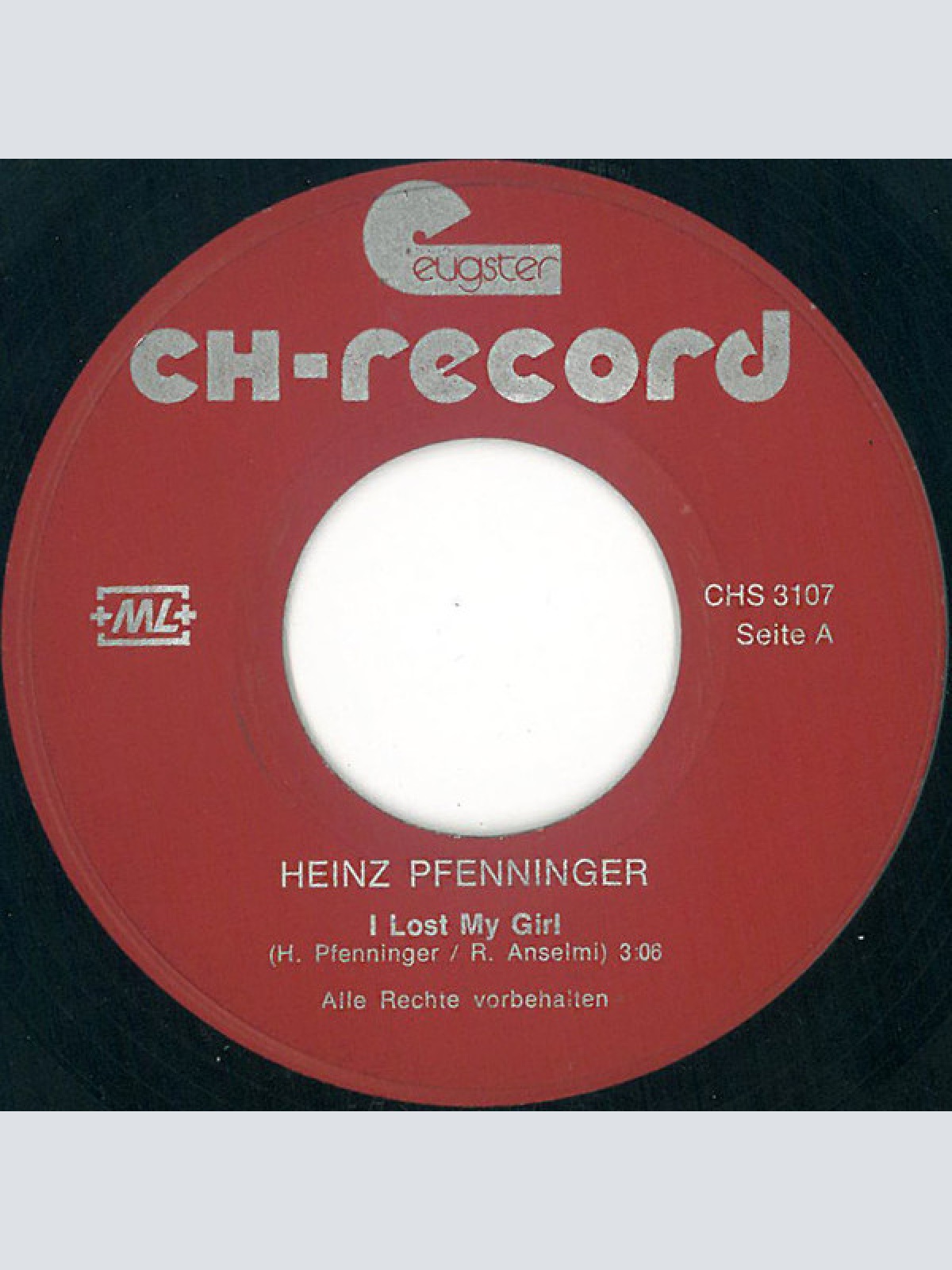 Vinyl / Heinz Pfenninger - I Lost My Girl