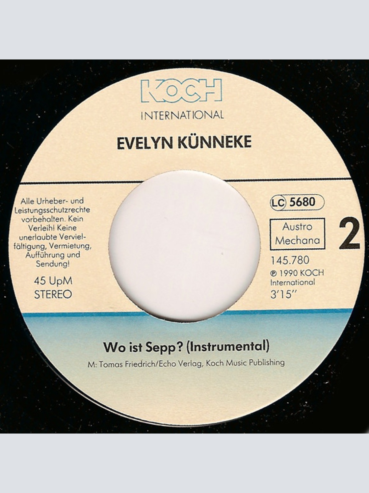 Vinyl / Evelyn Künneke - Wo Ist Sepp?