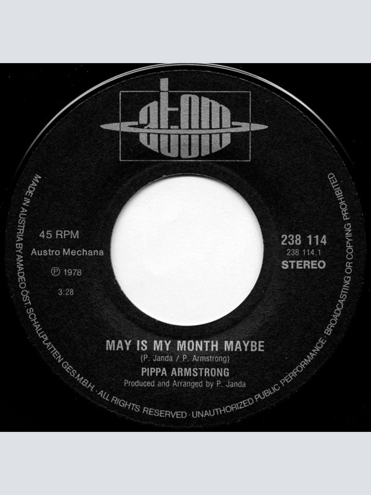 Vinyl / Pippa Armstrong - May Is My Month Maybe