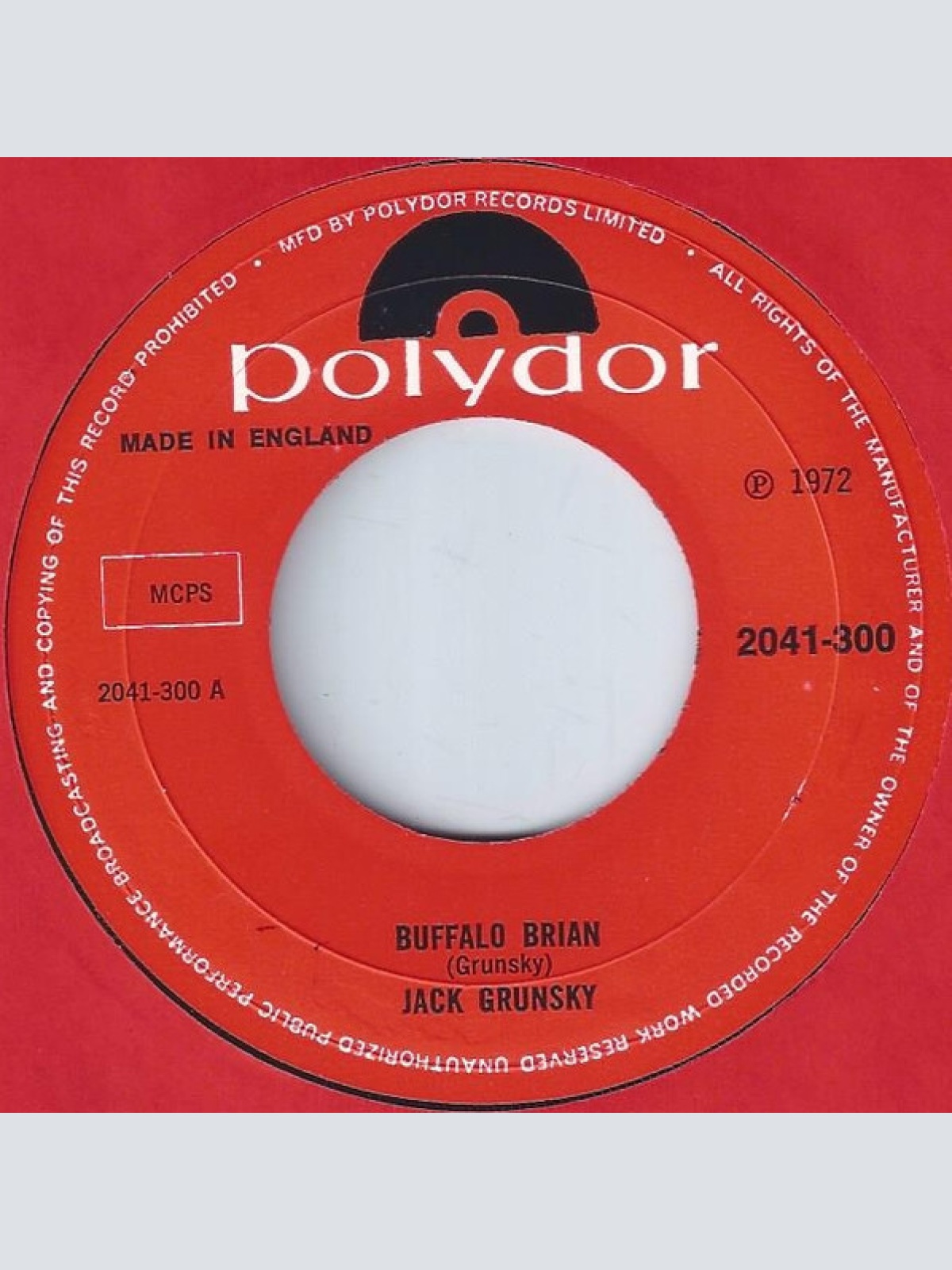 Vinyl / Jack Grunsky - Buffalo Brian