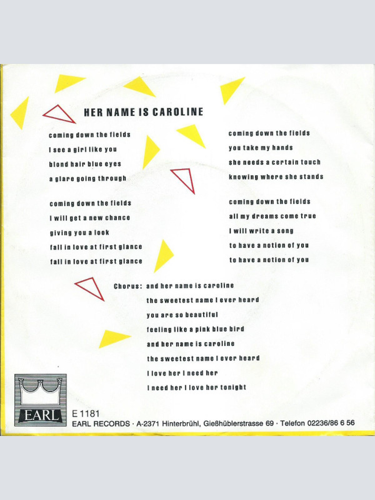 Vinyl / Viewpoint (4) - Her Name Is Caroline