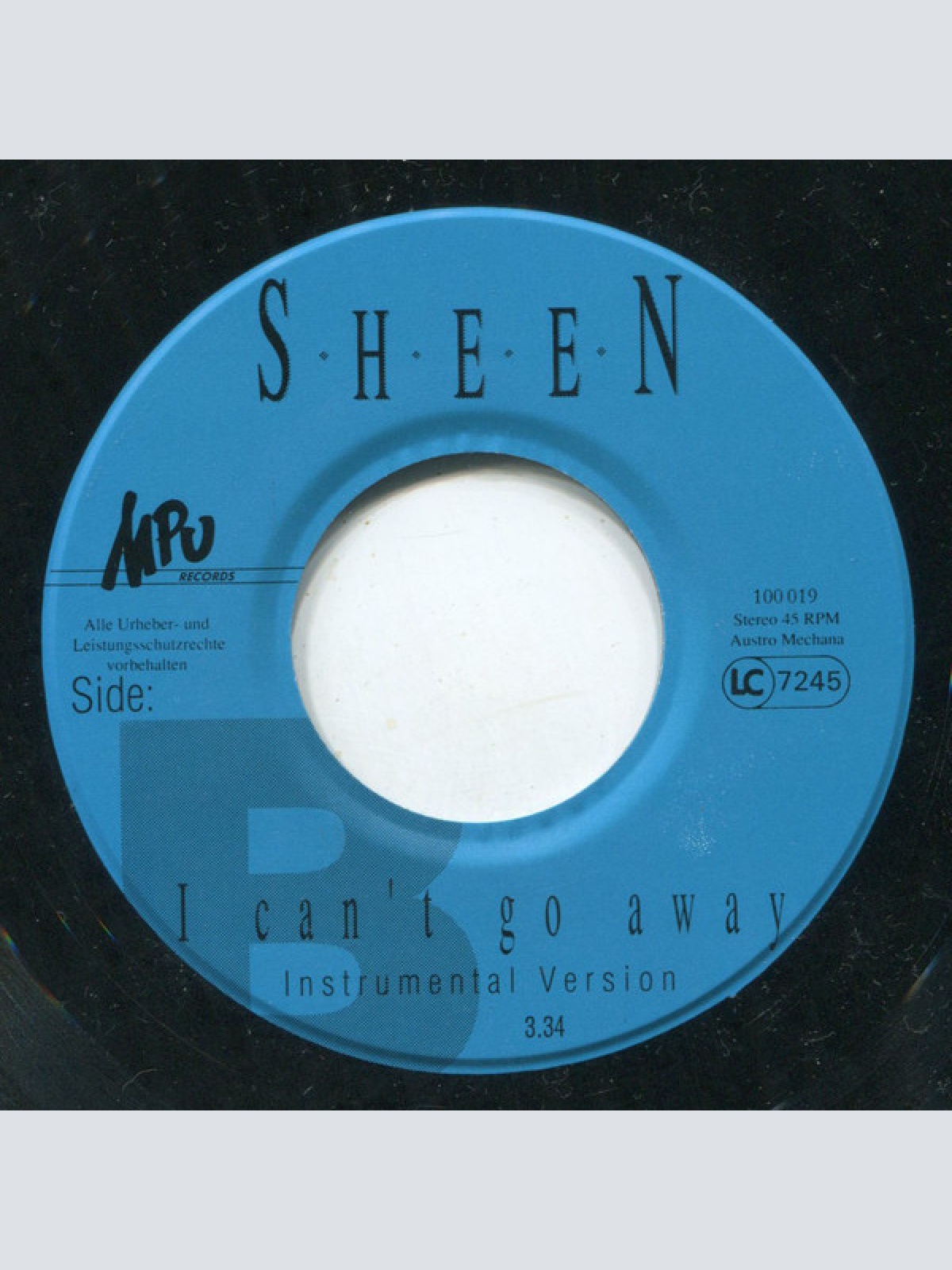 Vinyl / Sheen (10) - I Can't Go Away