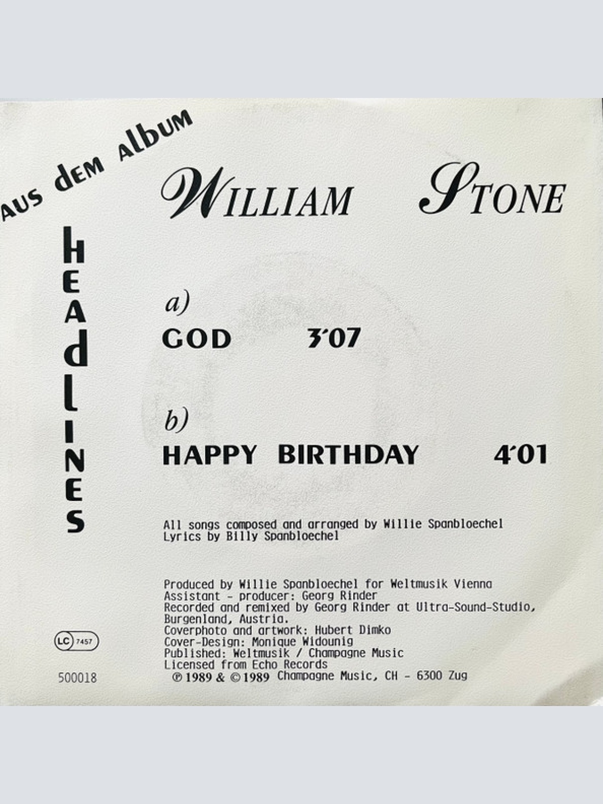 Vinyl / William Stone (4) - Headlines