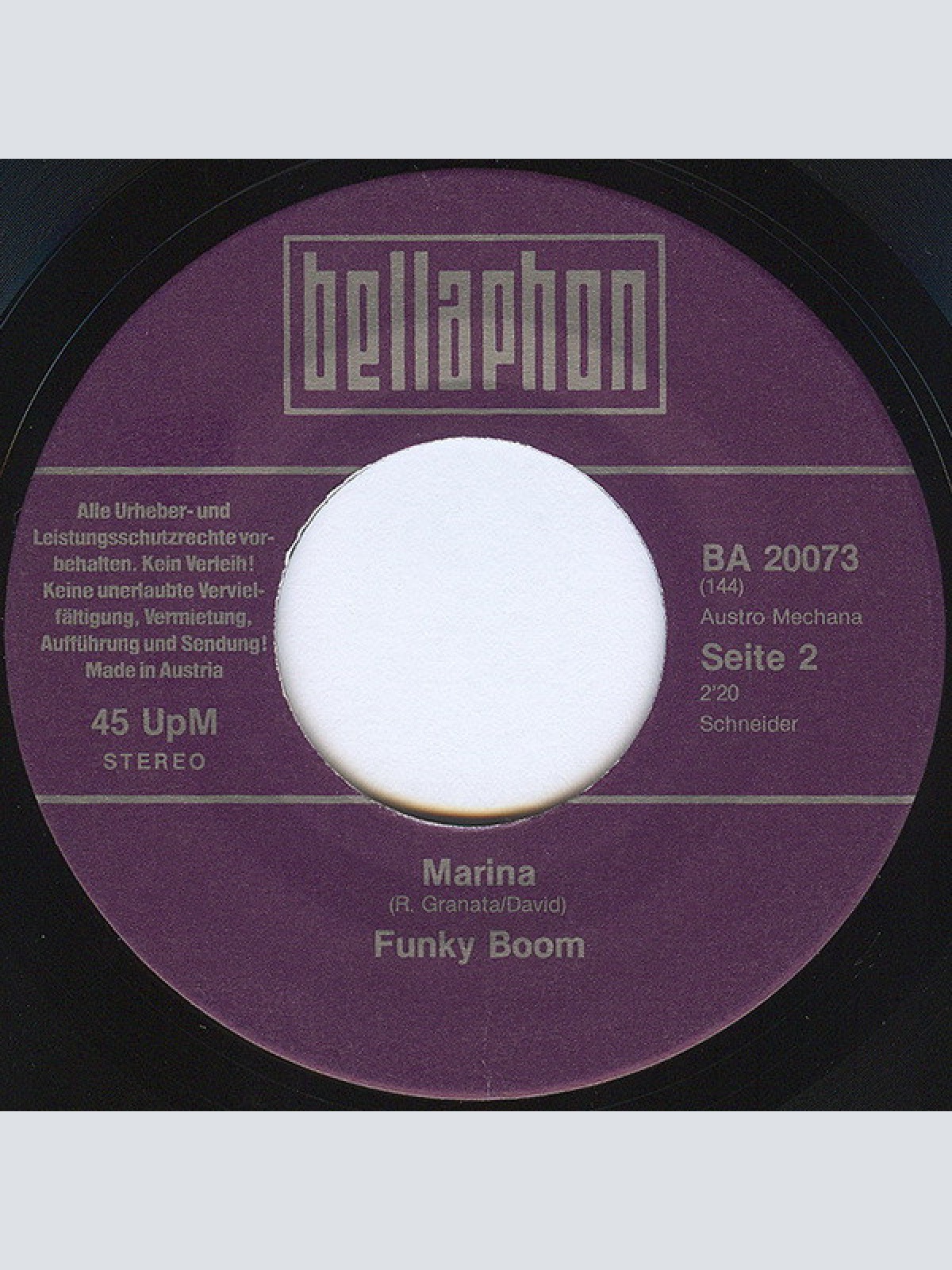 Vinyl / Funky Boom - Buona Sera / Marina